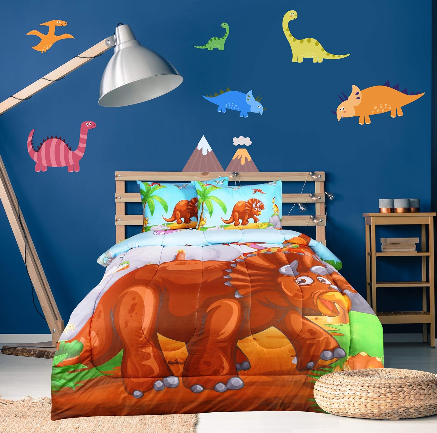 Utopia Bedding All Season Dinosaur Comforter Set with 2 Pillow Cases - 3 Piece Brushed Microfiber Kids Bedding Set for Boys/Girls - Soft and Comfortable - Machine Washable (Twin/Twin XL)