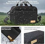 Lacdo Compact Camera Bag Case for SLR/DSLR and Mirrorless Cameras, Fits Canon, Nikon, Sony, Panasonic, Olympus Cameras and Lenses, Camera Shoulder Bag Crossbody Sling Bag for Photographer, Black