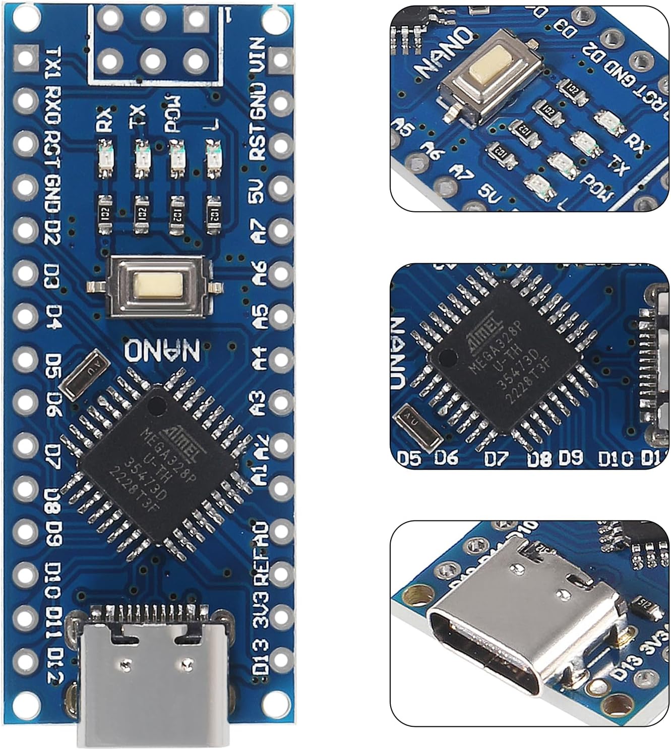 Avvicinamento view of AITRIP Nano V3.0 board components