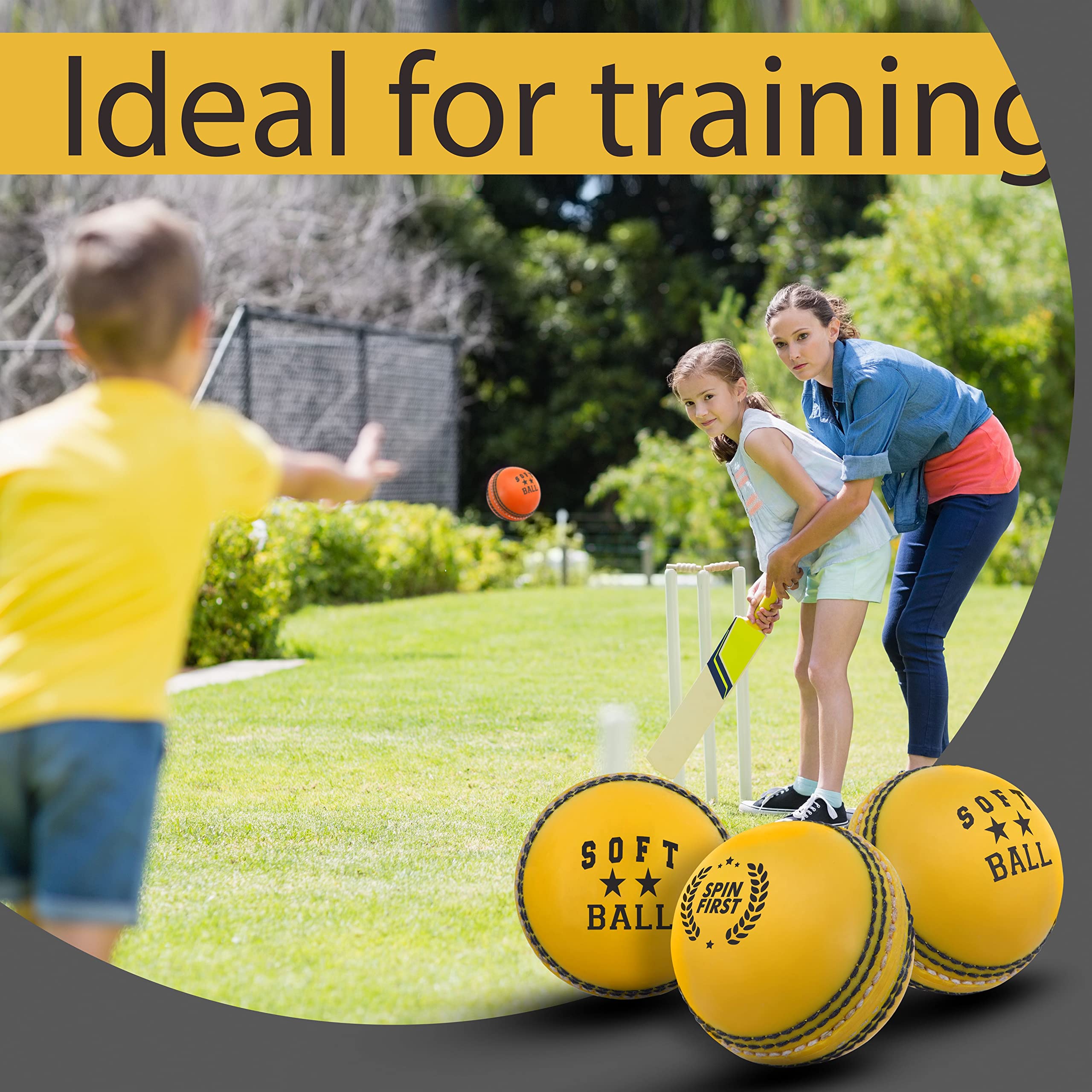 Balles de Cricket Souples pour la Pratique et Un Excellent entraînement et compétences. Balles de Cricket pour Joueurs de Tous âges, Seniors et Juniors (Senior, Rouge)