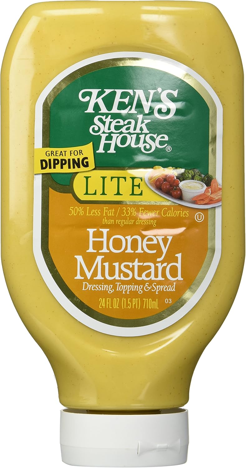 Ken's Steak House LITE Honey Mustard Dressing Topping & Spread 24 oz