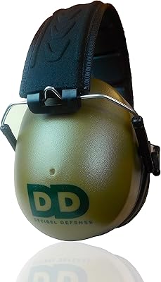 DECIBEL DEFENSE Professional Safety Ear Muffs 37dB NRR - The HIGHEST Rated & MOST COMFORTABLE Ear Protection For Shooting & Industrial Use - THE BEST HEARING PROTECTION ! GREEN
