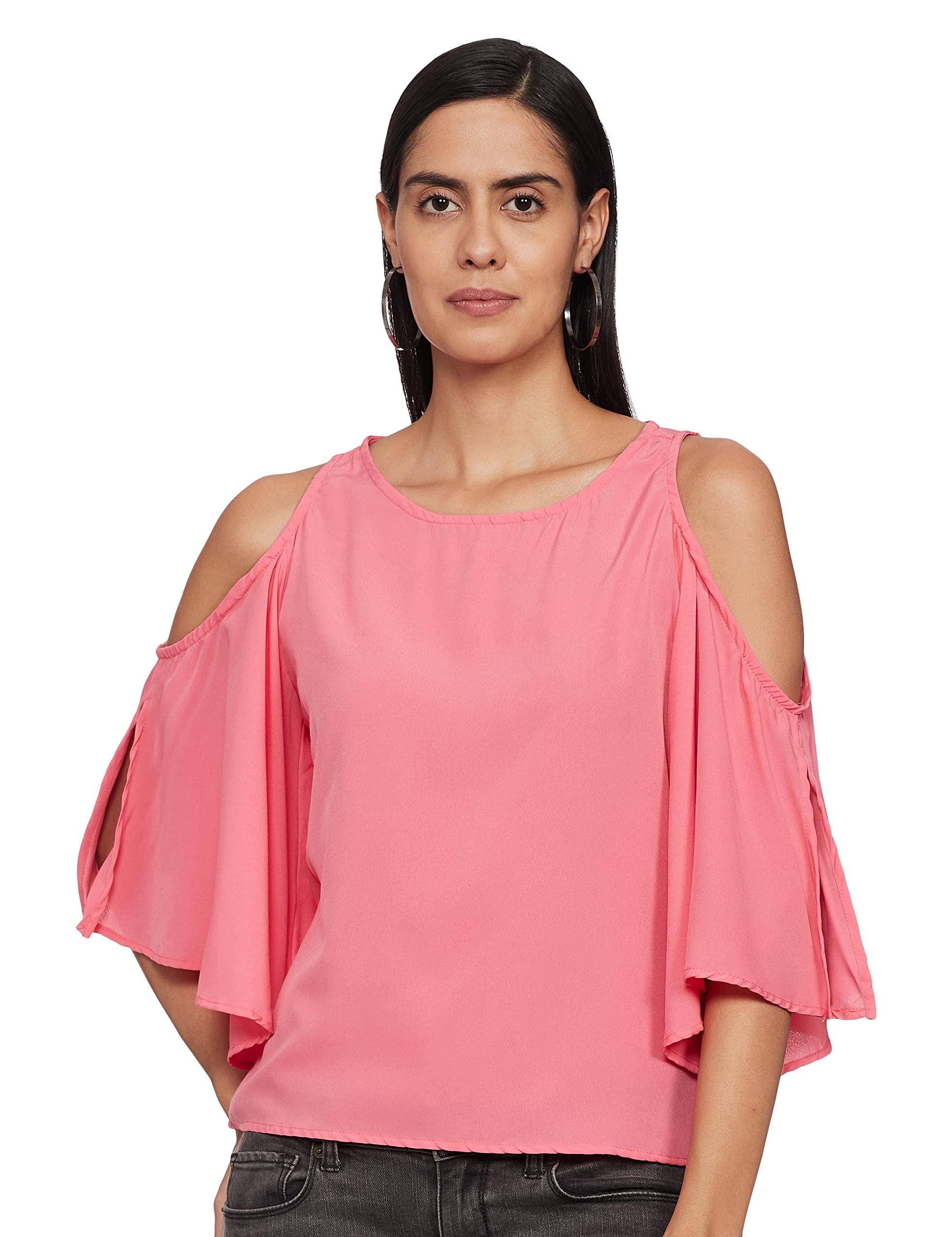 HarpaV-Neck Solid Dresses