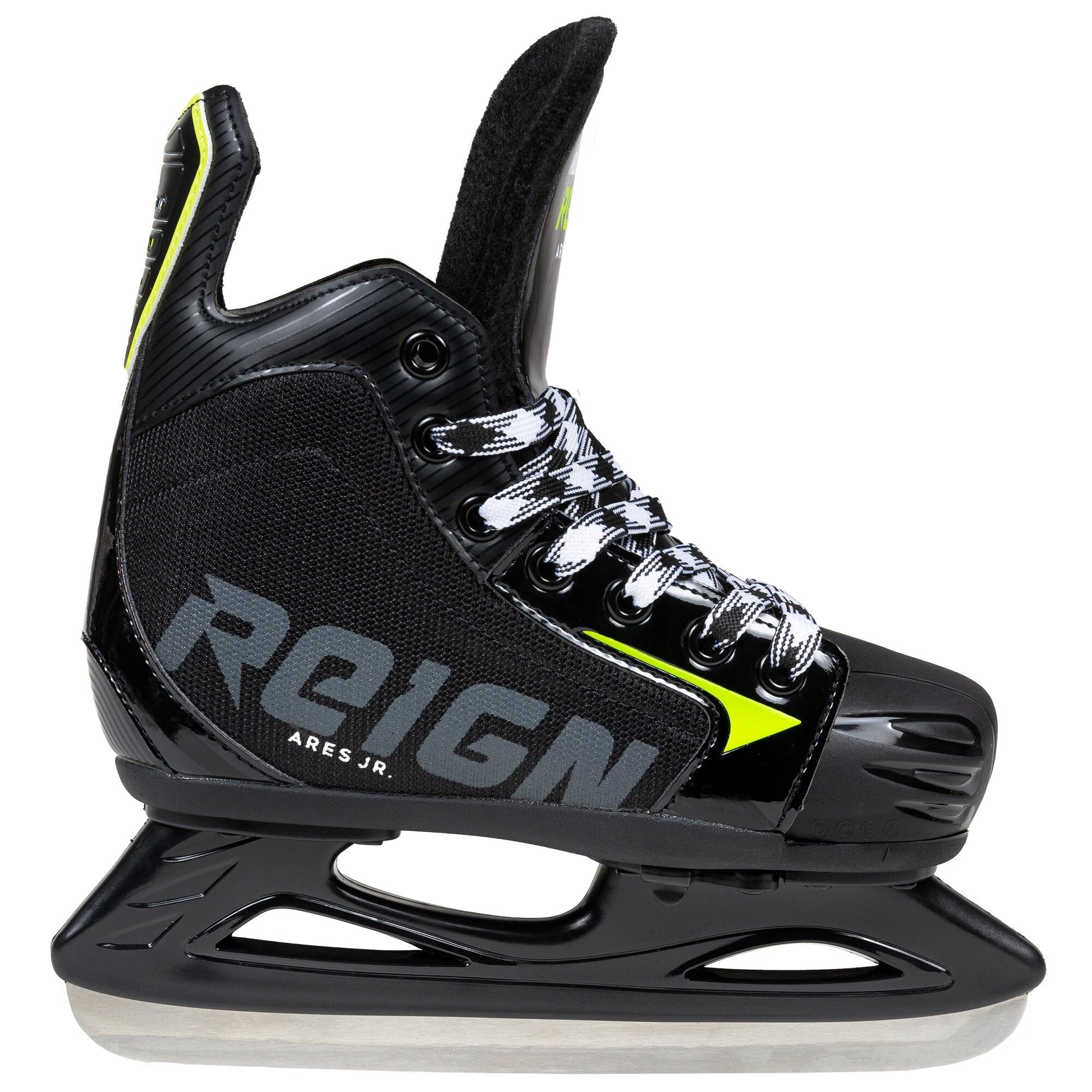 Powerslide Ares Junior Noir Patins à Glace Enfants Taille Réglable 36-39 Hockey sur Glace