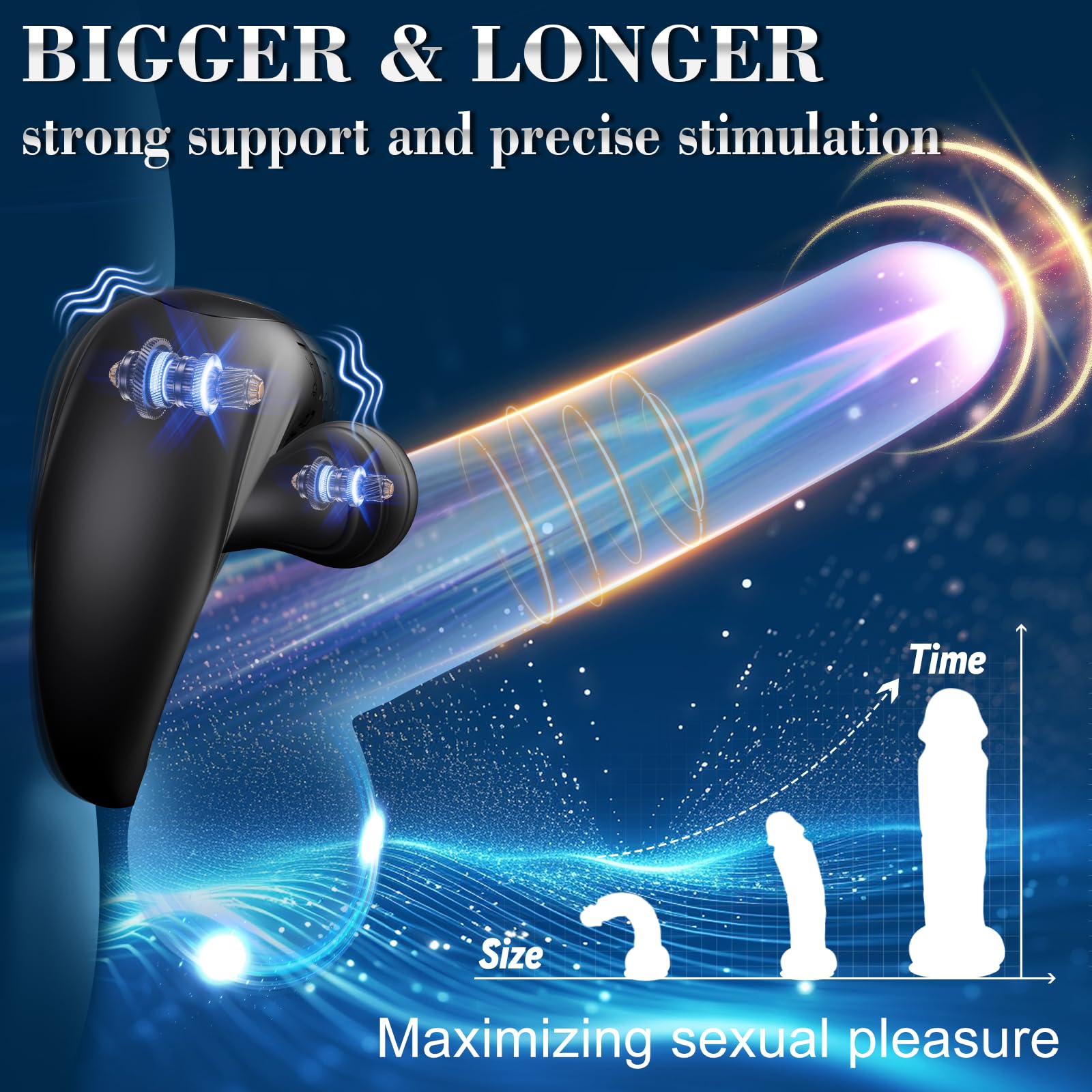 Anello Vibrante per Lei e Lui Sex Toys - Vibratoreper Uomo Erezione con Perline Regolabili a 360°, 10 Modalità di Vibrazione Anello per Pene da Uomo Cock Ring Sexytoysys Man Giochi Erotiici Coppie