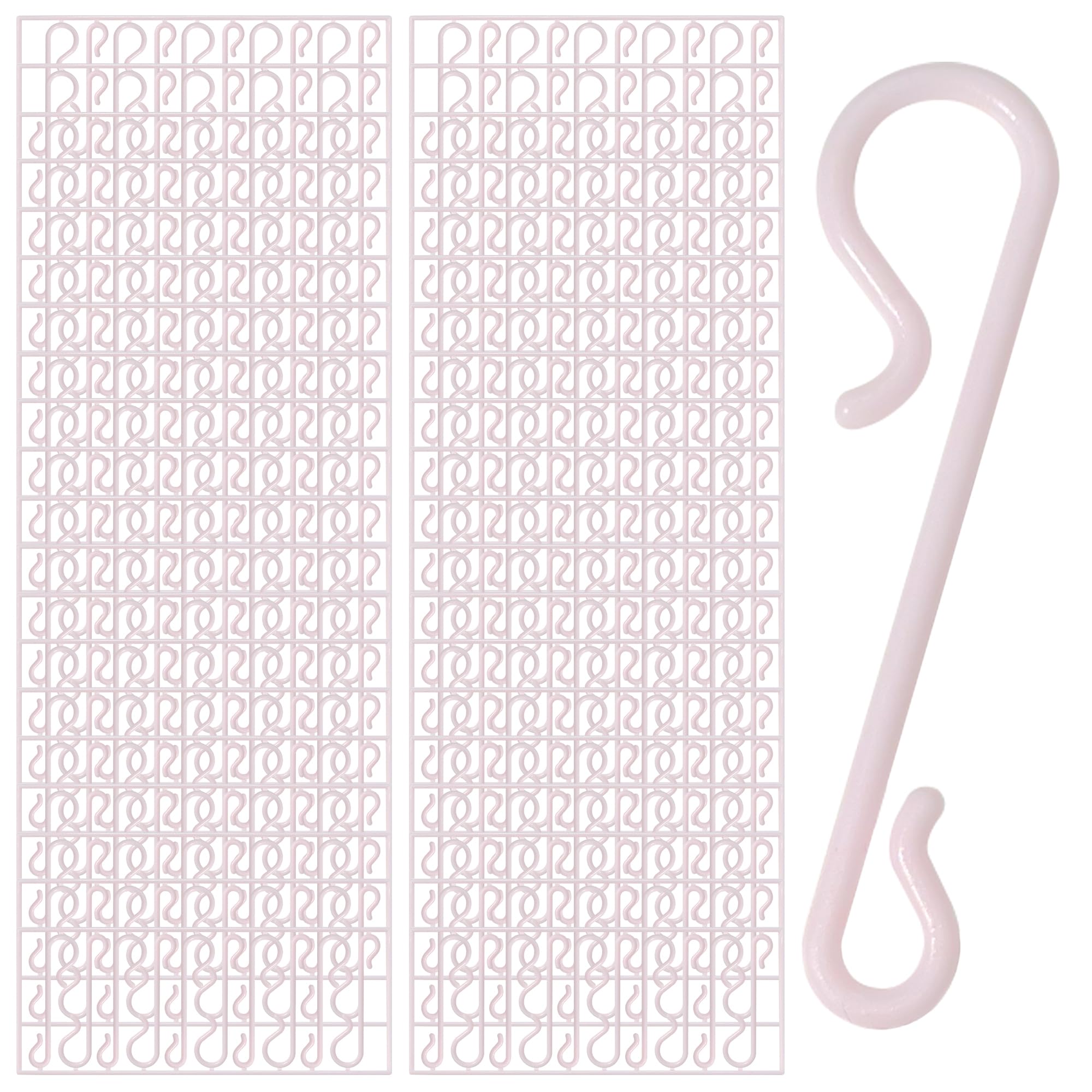 DIMUGE 400PCS Plastic Pink Christmas Tree Ornament Hooks Mini Hangers Accessories for Xmas Tree, Home Decoration and Christmas Wreath.