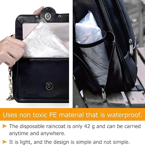 Miniatura 6 de Ponchos de lluvia desechables para adultos y niños, impermeables transparentes con capucha