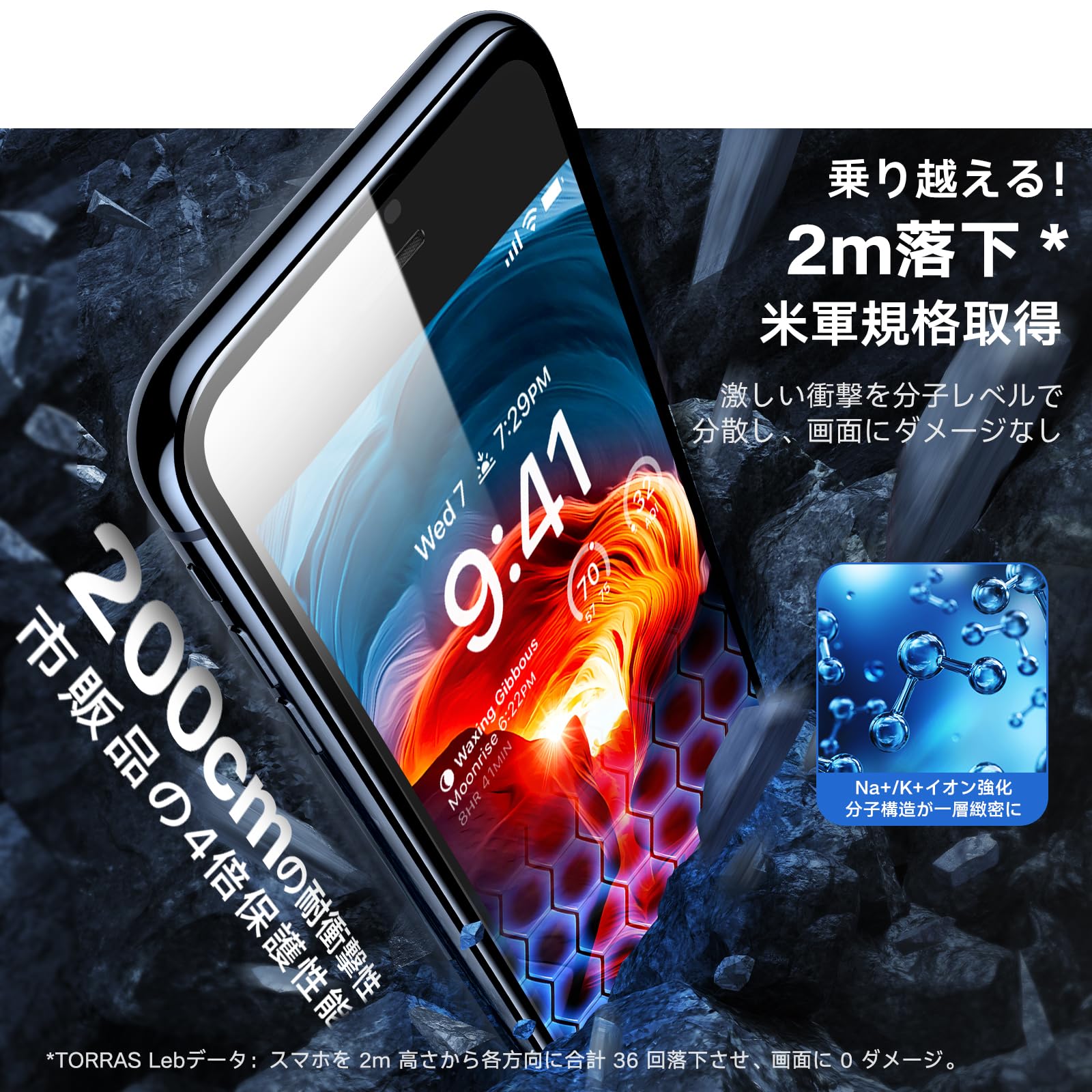 Amazon | 「米軍規格・2024」TORRAS iPhone SE3・SE2 用ガラス