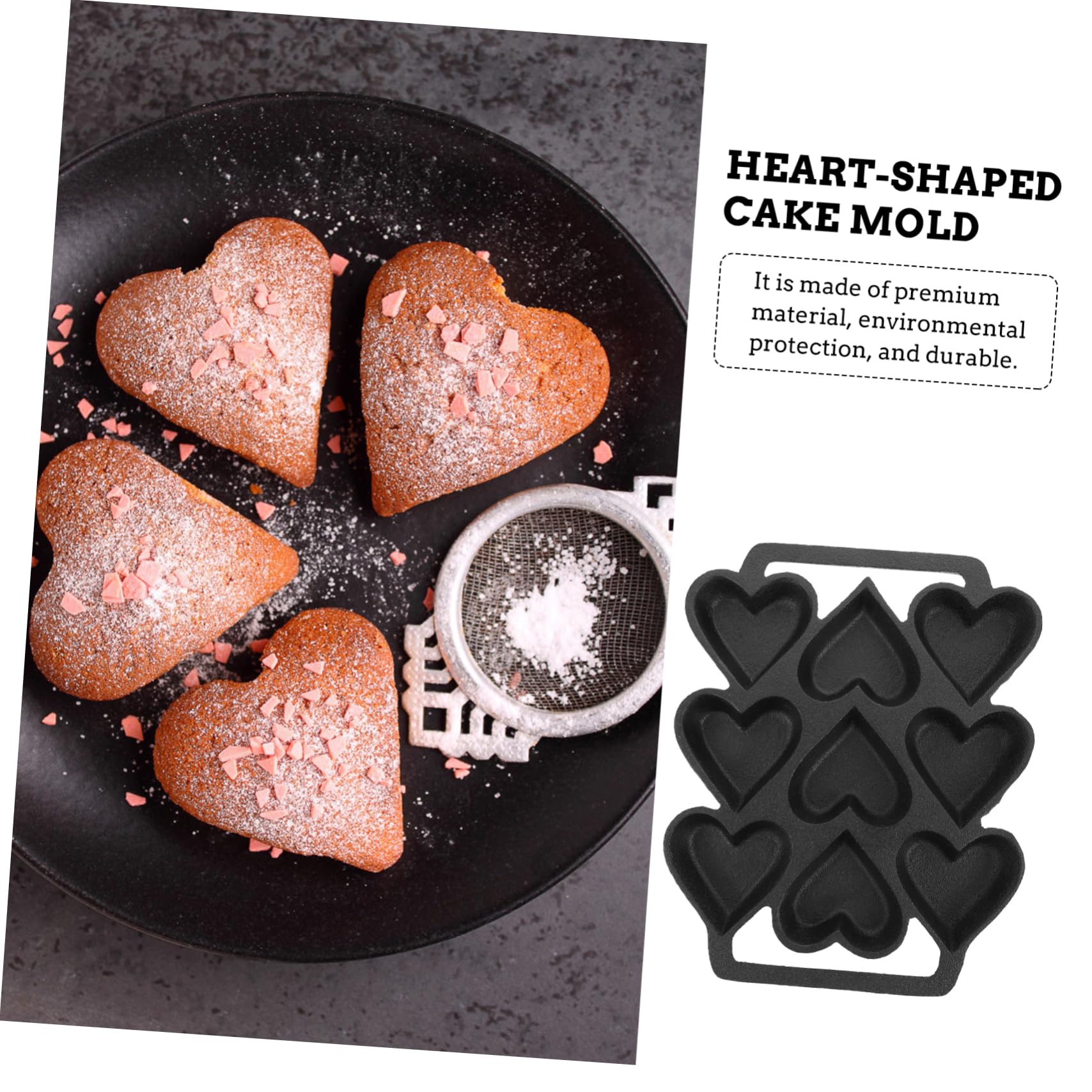 HEMOTON Moule à Pâtisserie Forme Cœur Outil De Cuisine Pour Gâteaux Pâtisserie Forme De Cœur