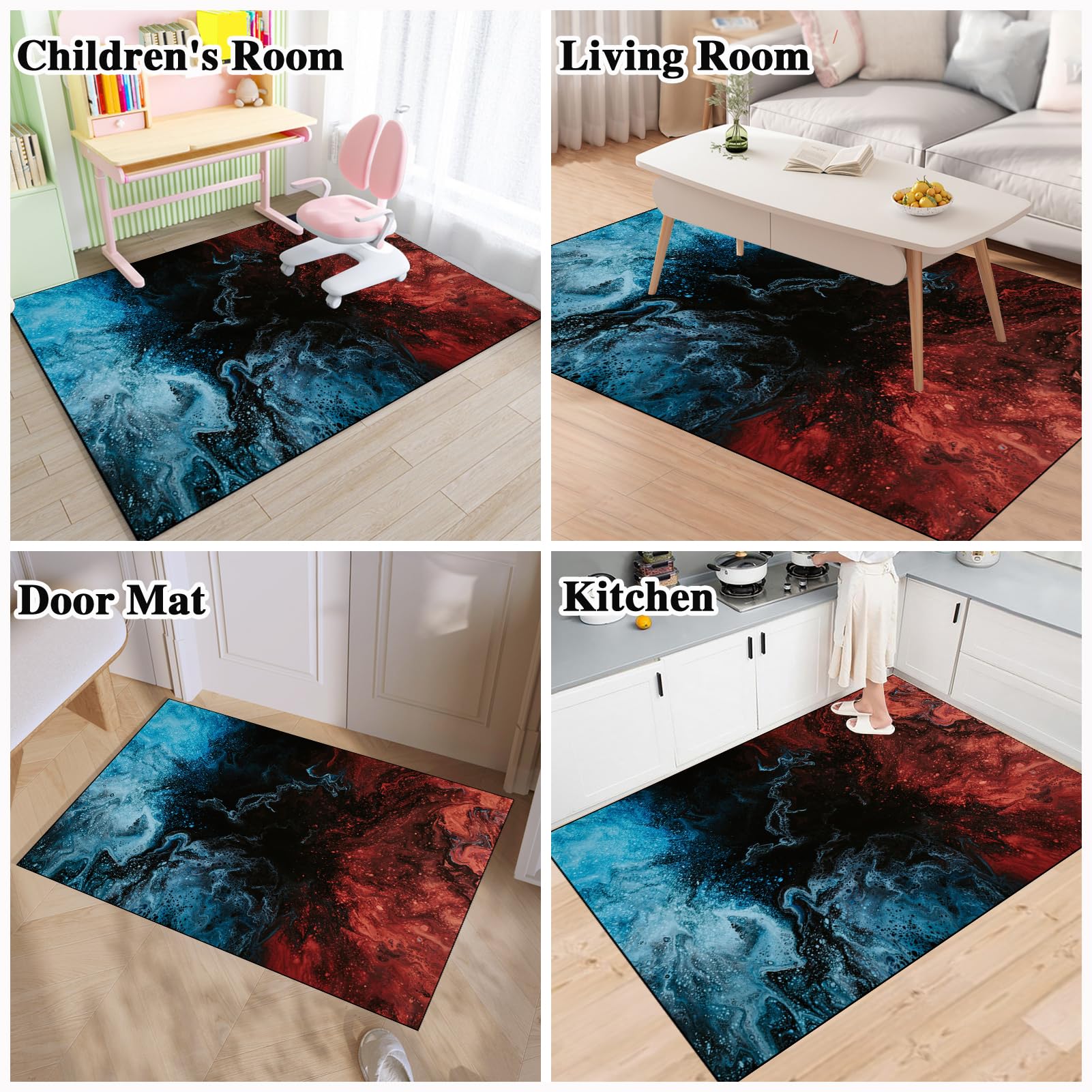 Tappeto Gaming pavimento, Tappetino Salvapavimento Antiscivolo, Tappeto per Sedia Ufficio per per Pavimenti in Legno Duro, Tappetini di Protezione per Pavimento per Parquet e Laminato 100 x 120 cm