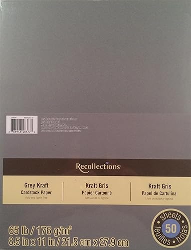 Gris cartulina Kraft papel Pack 8.5x 1150hojas por recuerdos