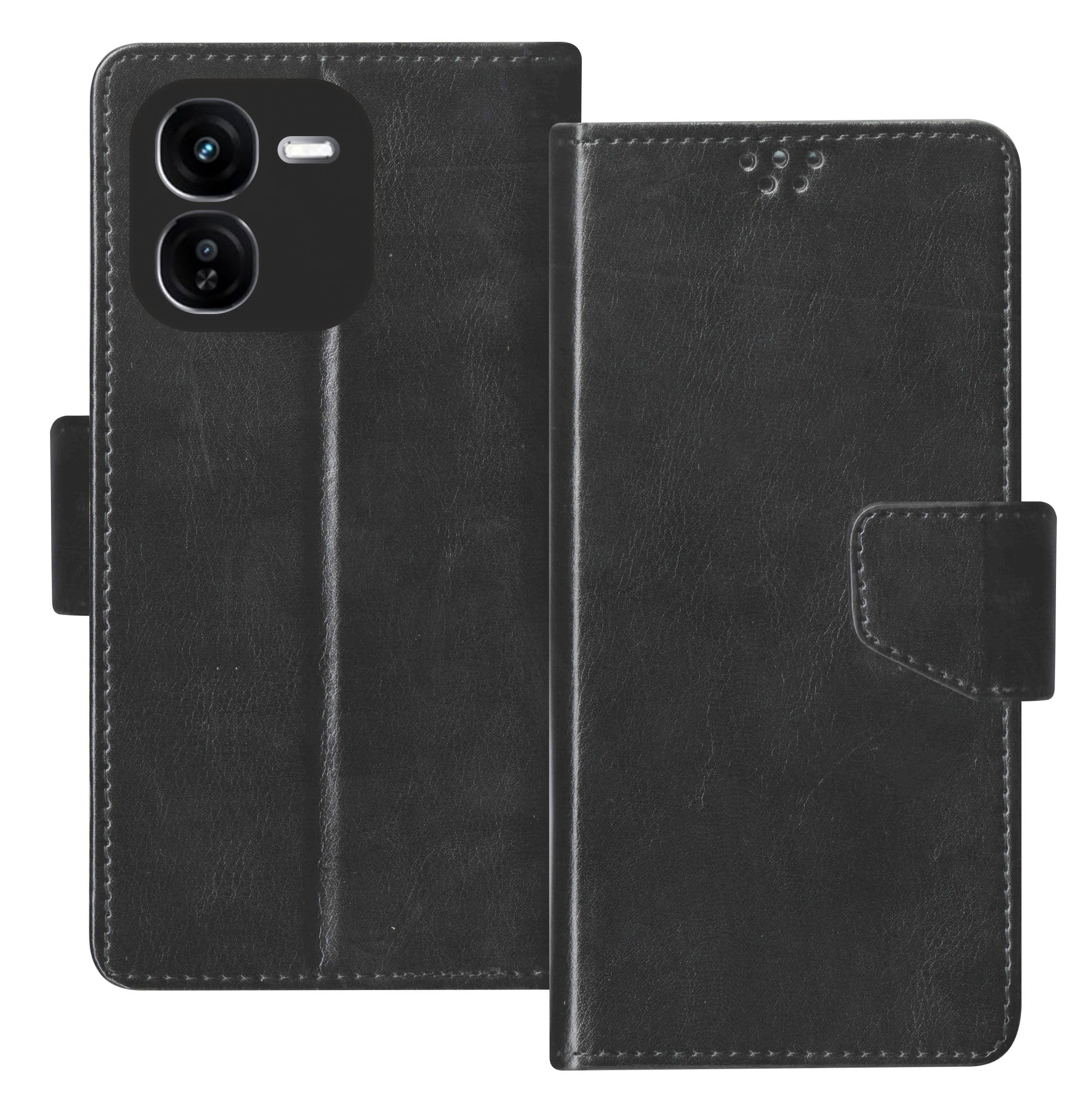 SBMS Flip Cover for iQOO Z9x 5G Back Cover Case with Magnatic Closure | Inbuilt Stand | Card & Money Pocket (Black) (B0D4VL91CN) Amazon Price History, Amazon Price Tracker