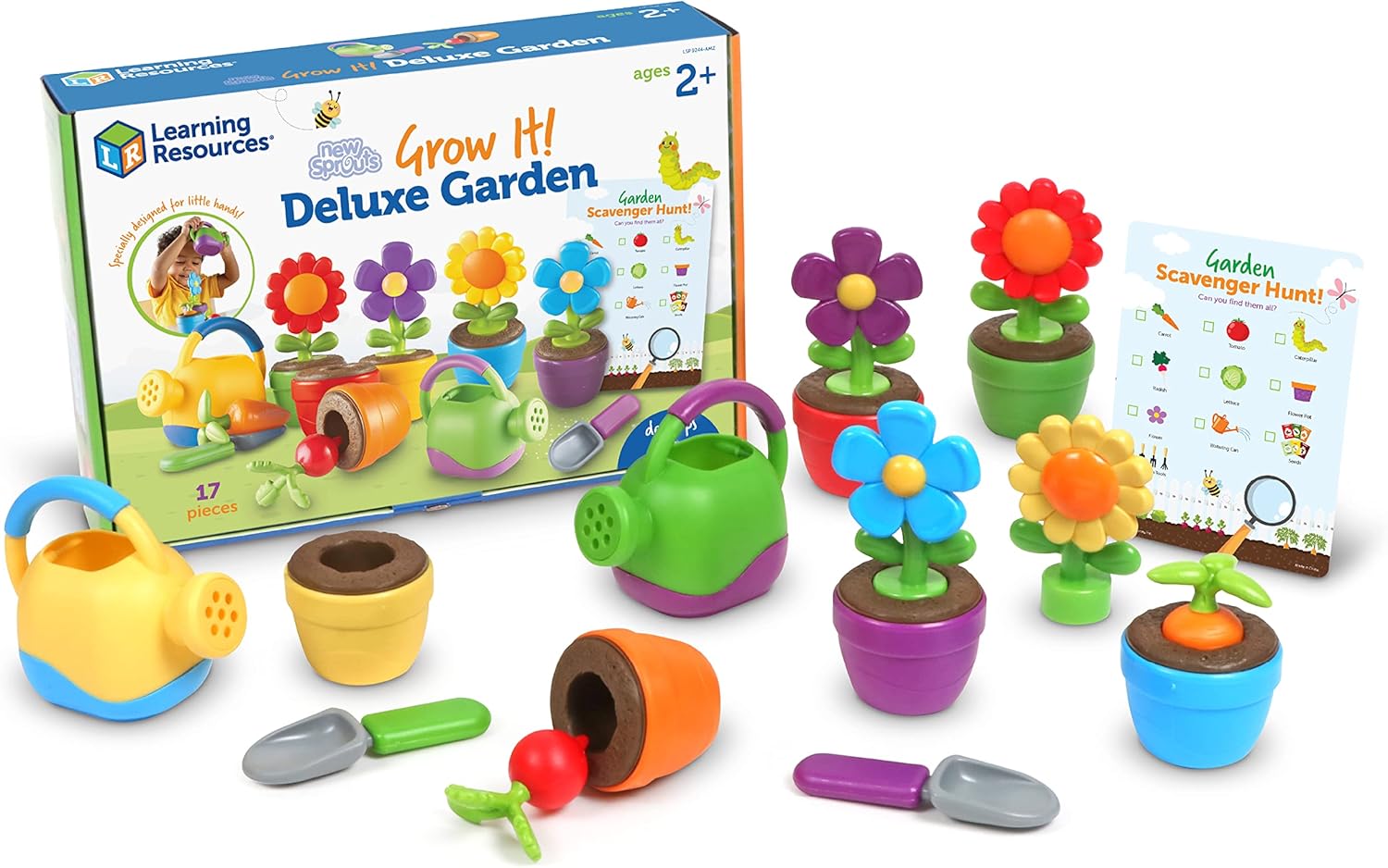 Learning Resources Grow It Deluxe Garden 17 Pieces, Ages