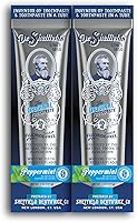 Dr. Sheffield's Certified Natural Peppermint Toothpaste, Fluoride-Free 2-Pack - Whitens Teeth, Freshens Breath, Reduces Plaque Naturally