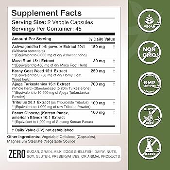 Amazon.com: Gade Nutrition Ashwagandha with Maca Root, Horny