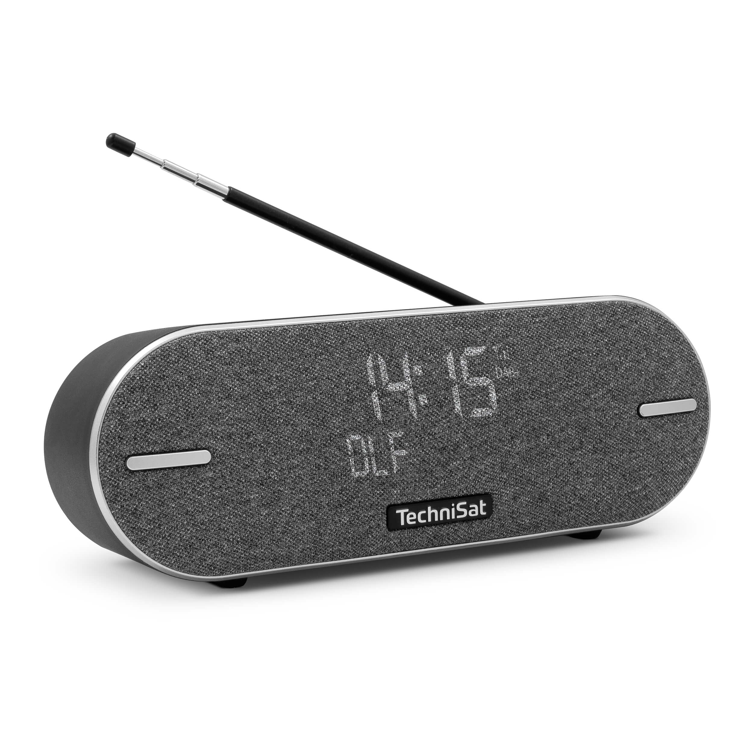 TechniSat DIGITRADIO BT 2 - Altavoz Bluetooth portátil con Radio Digital Dab+ (FM, Reloj, Despertador, Carcasa Impermeable, Memoria Favorita, Entrada Auxiliar, batería, 20 W), Color Antracita