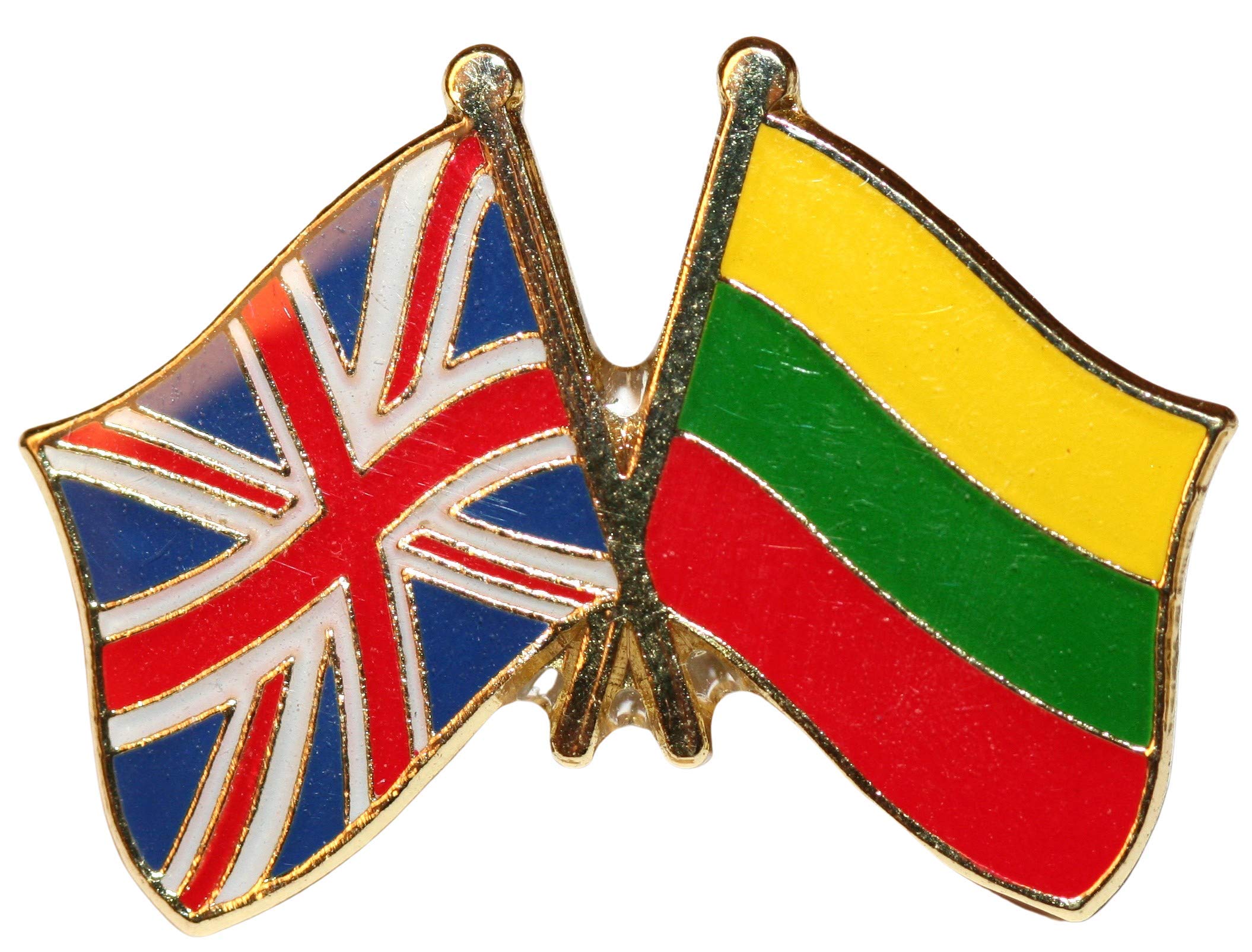 UK & Lithuania Friendship Flag Pin Badge
