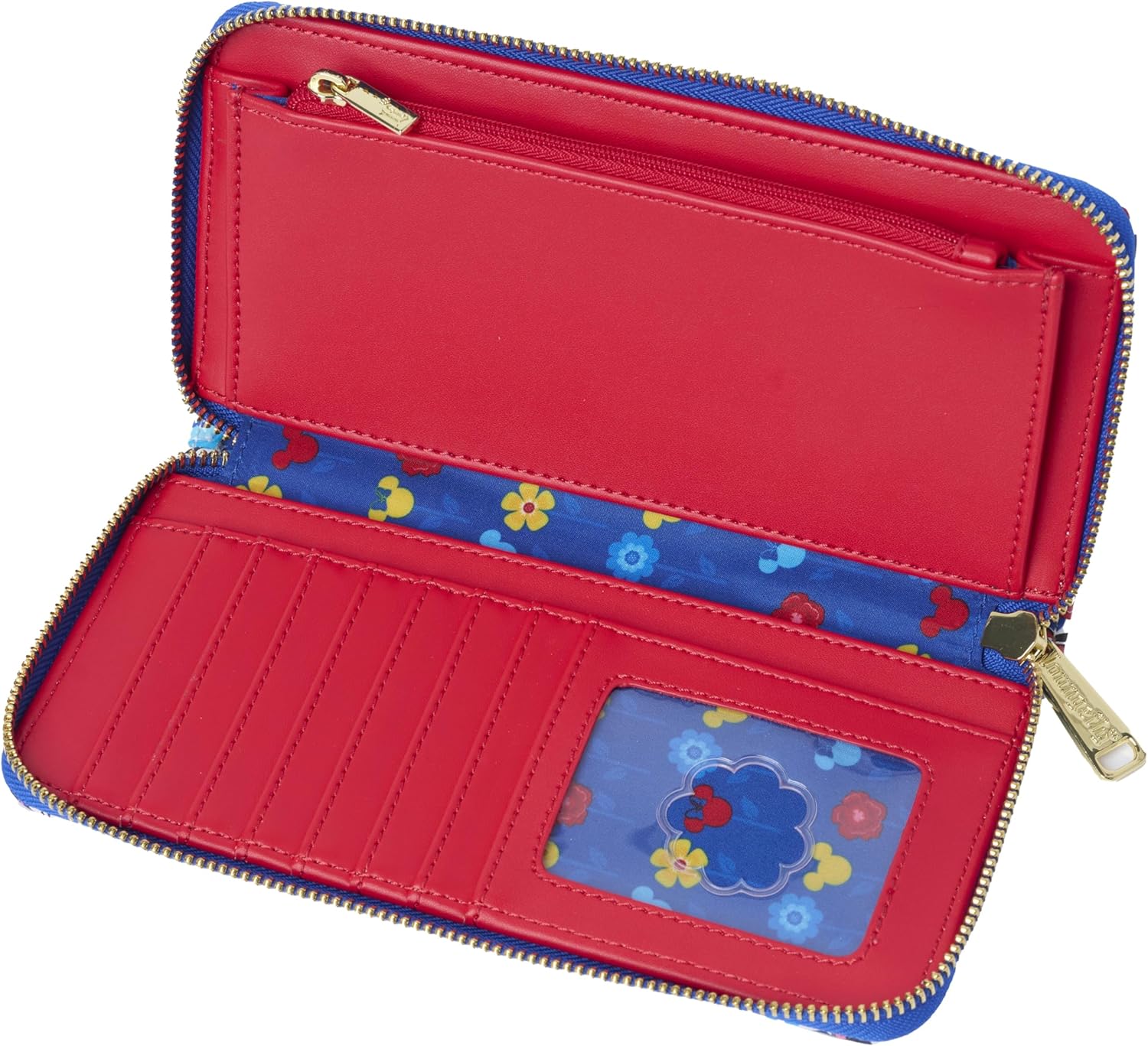 Loungefly Disney Mickey Minnie Floral Wallet, Red Blue