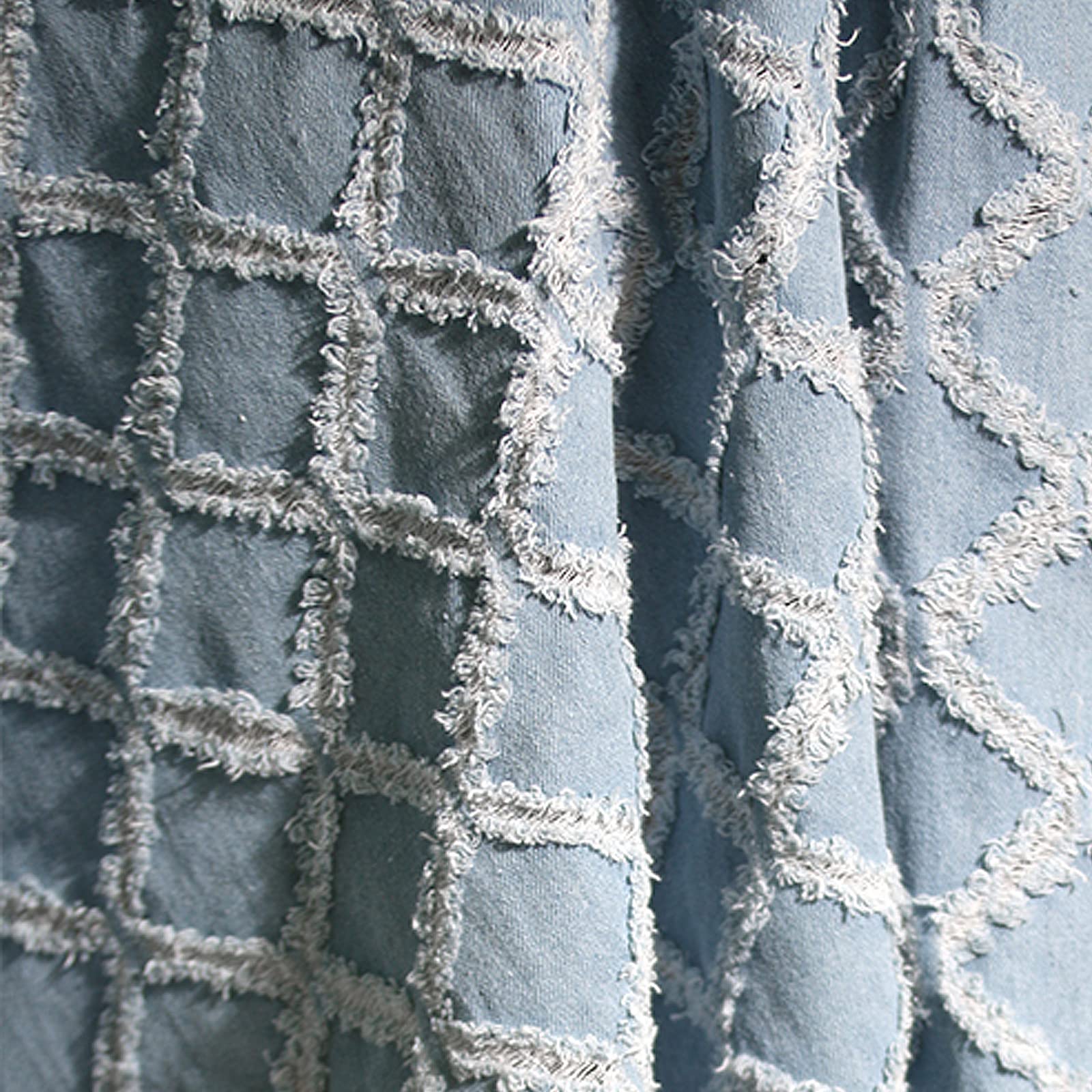 Tela vaquera Tela 100% Algodón Celeste Tela De Mezclilla De Diseño Hueco Material Lavado Tela De Costura Creativa Tela De Ropa De Primera Calidad Para Coser Abrigos Pantalone(Size:1.45x2m/57x78.7in)