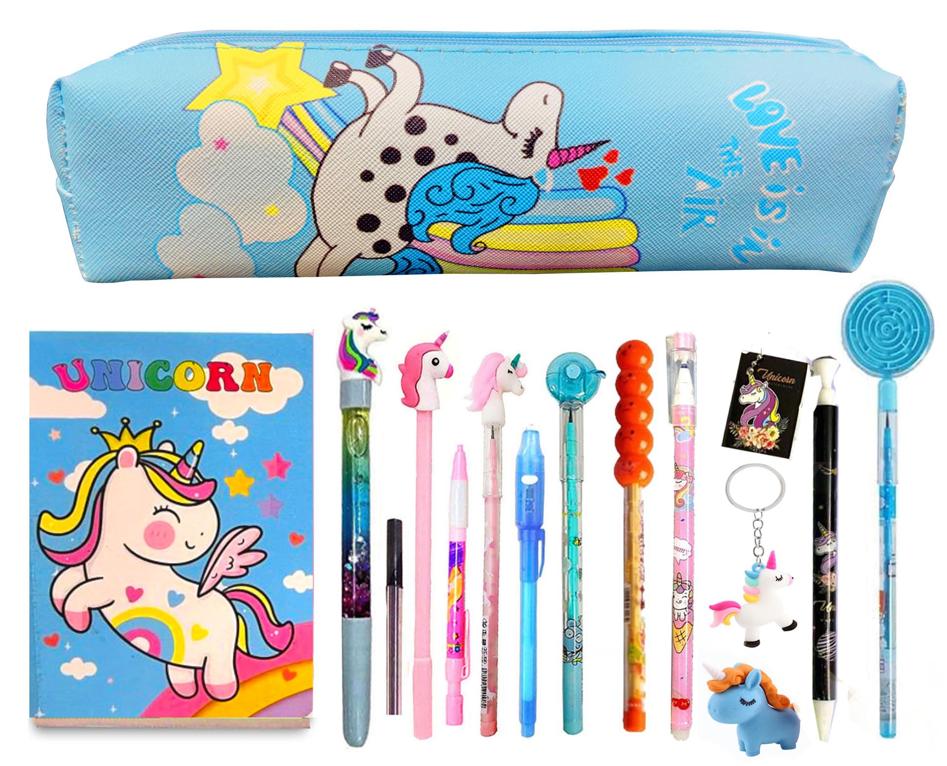 KOBBET® 15pcs Unicorn Stationery Gift Set for Girls, Rakhi Gift Set for Sisters, Girls Unicorn Theme Return Gift Party Favor Gift Festival Gift Rakshabandhan Gift Set for Girls, Sister Blue (B0C9HWWGS3) Amazon Price History, Amazon Price Tracker