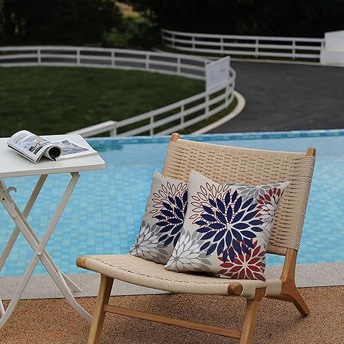 Miniatura 10 de DFXSZ Fundas de almohada de 20 x 20 pulgadas, juego de 2 fundas de almohada de otoño para exteriores, impermeables, para sala de estar, sofá, patio,