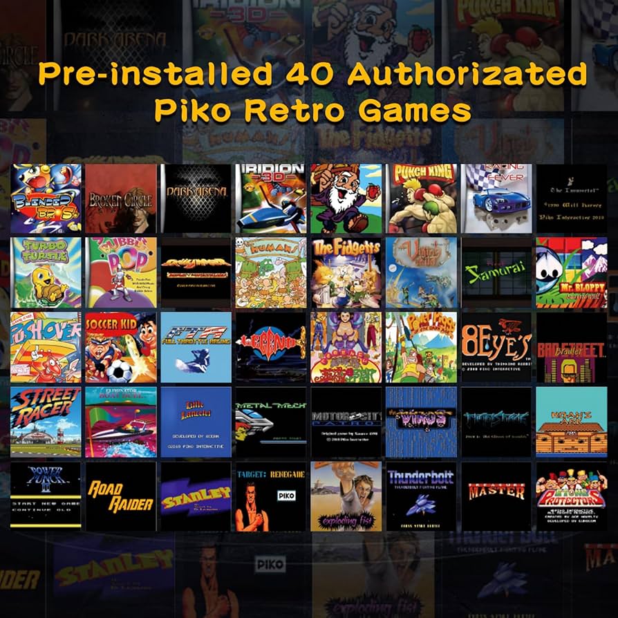 Amazon.co.jp: レトロカートリッジゲーム機、40個のピコゲーム