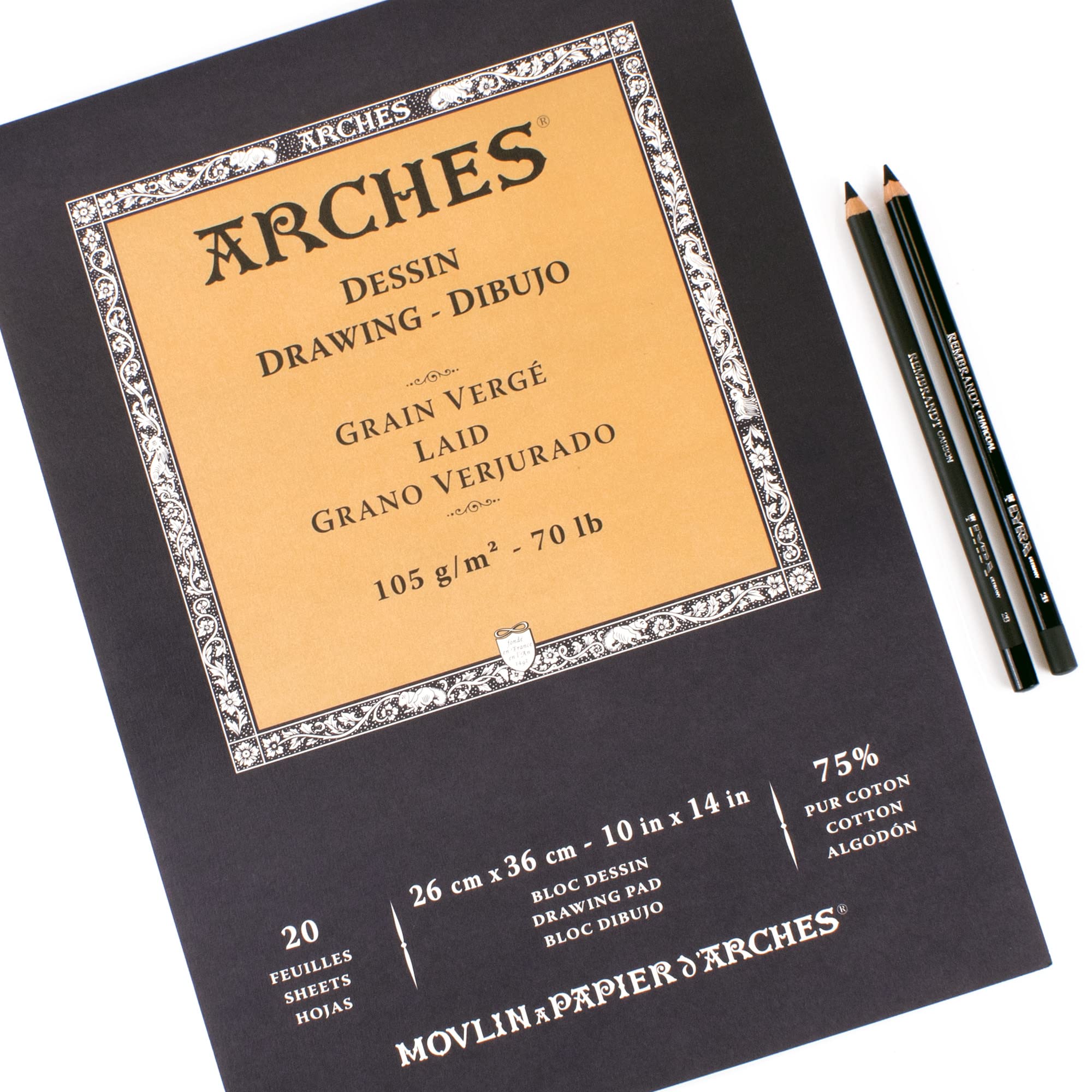 Amazon.co.jp: Arches アルシュ スケッチパッド 105g/m2 26X36cm