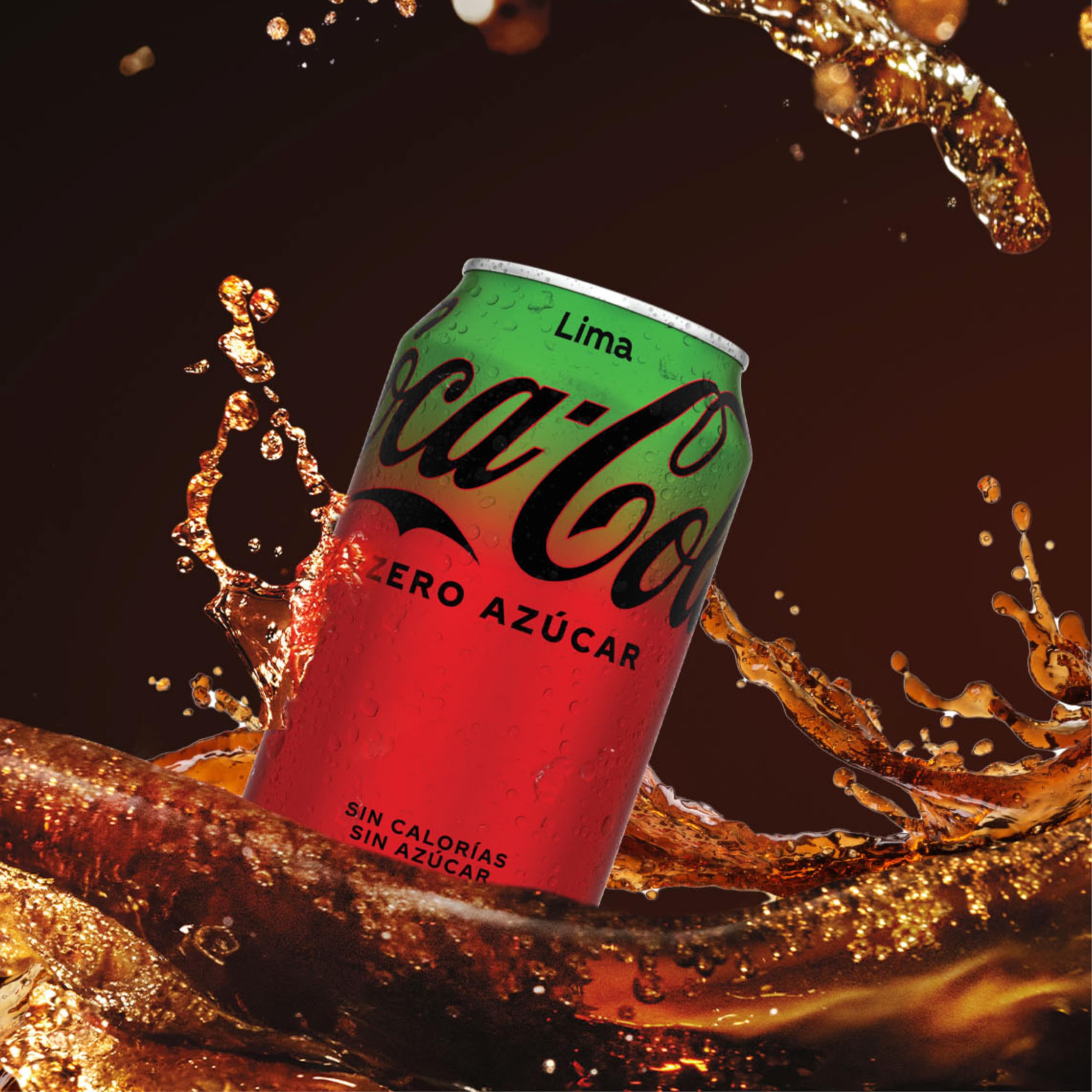 Coca-Cola Zero, Refresco de Cola Sabor Lima - Pack 24 latas de 330 ml