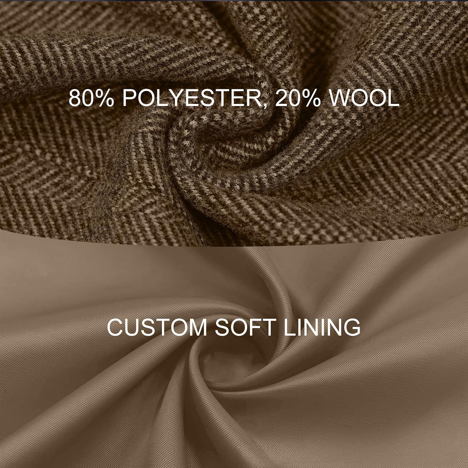 Retro Boys Tweed Suit Blazer Set 2pcs Formal Wool Blend Herringbone Jacket