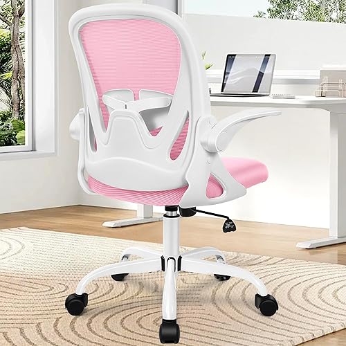 Miniatura 2 de Primy Silla de oficina ergonómica con soporte lumbar ajustable y altura, silla giratoria de malla transpirable para computadora con reposabrazos