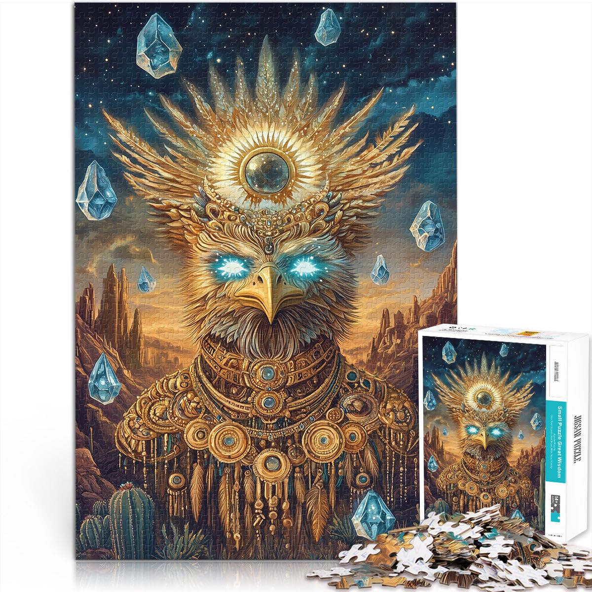 Puzzle da 2000 pezzi per adulti Fenice dorata Giocattoli educativi per l'apprendimento Giochi per famiglie Regalo di compleanno, regali 70x100cm