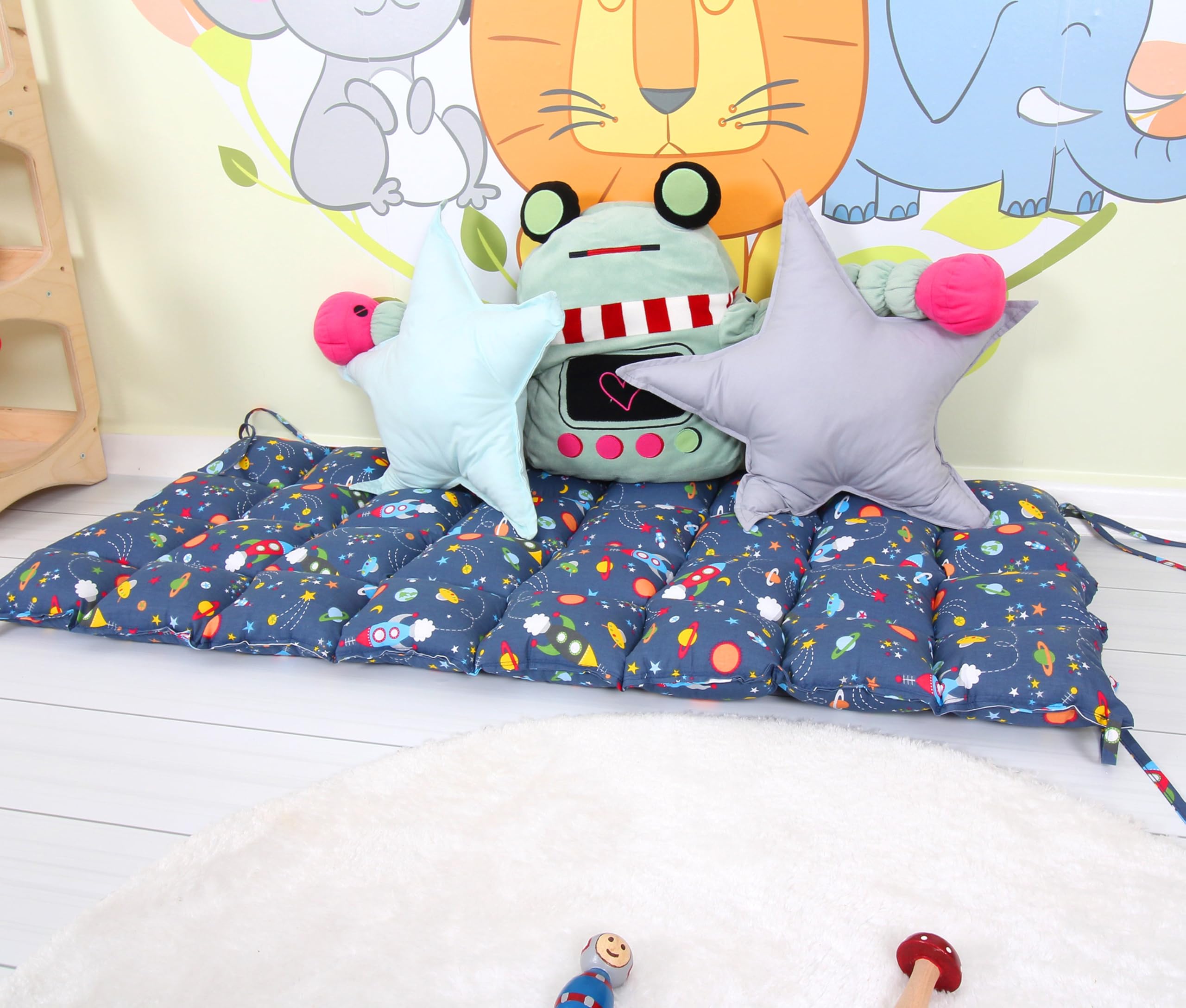 My Photostation.com Montessori Climbing Arch Pillow Waldorf Arch Rocker Pillow Kids Cushion Arch with Cushion Kid Rocker Cushion Wooden Arch ONLY Pillow - Colorful Stars Big 22x47''-55x120cm