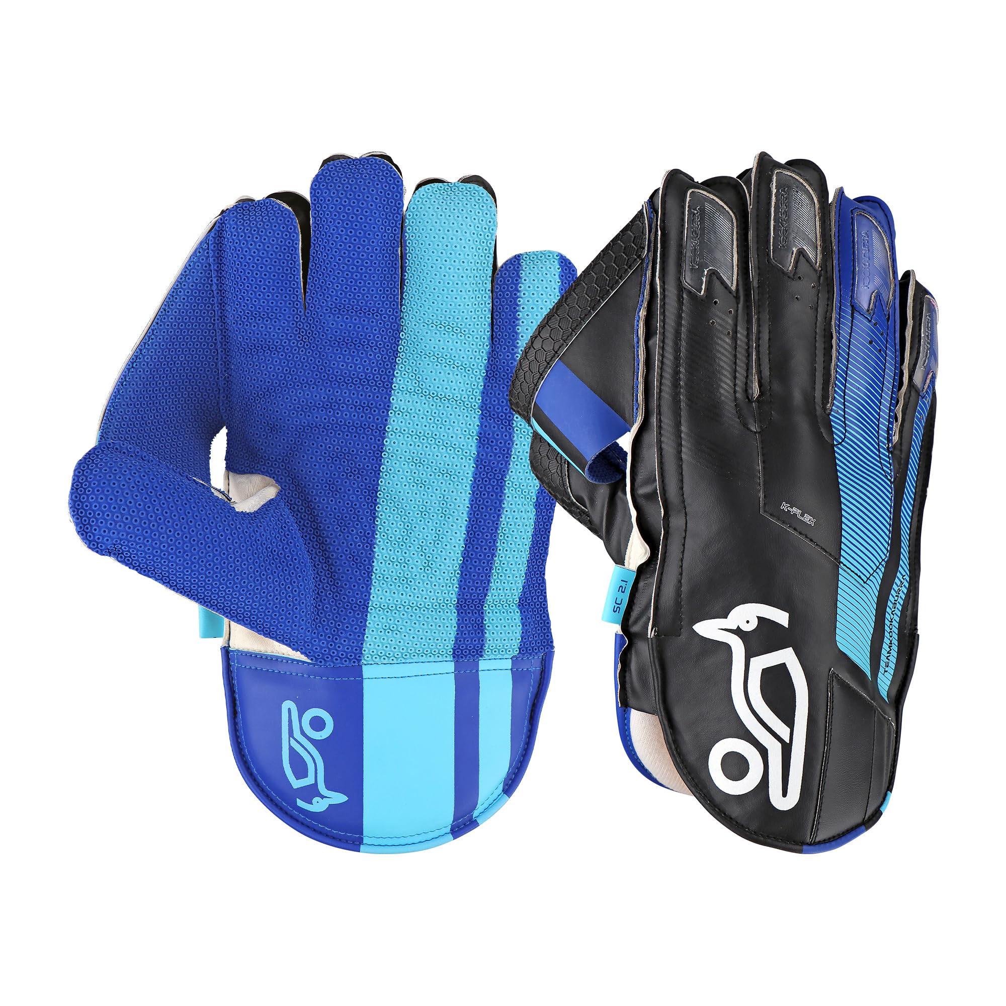 Kookaburra SC 2.1 Wicket Keeping Glove, Size Adult, Black/Blue