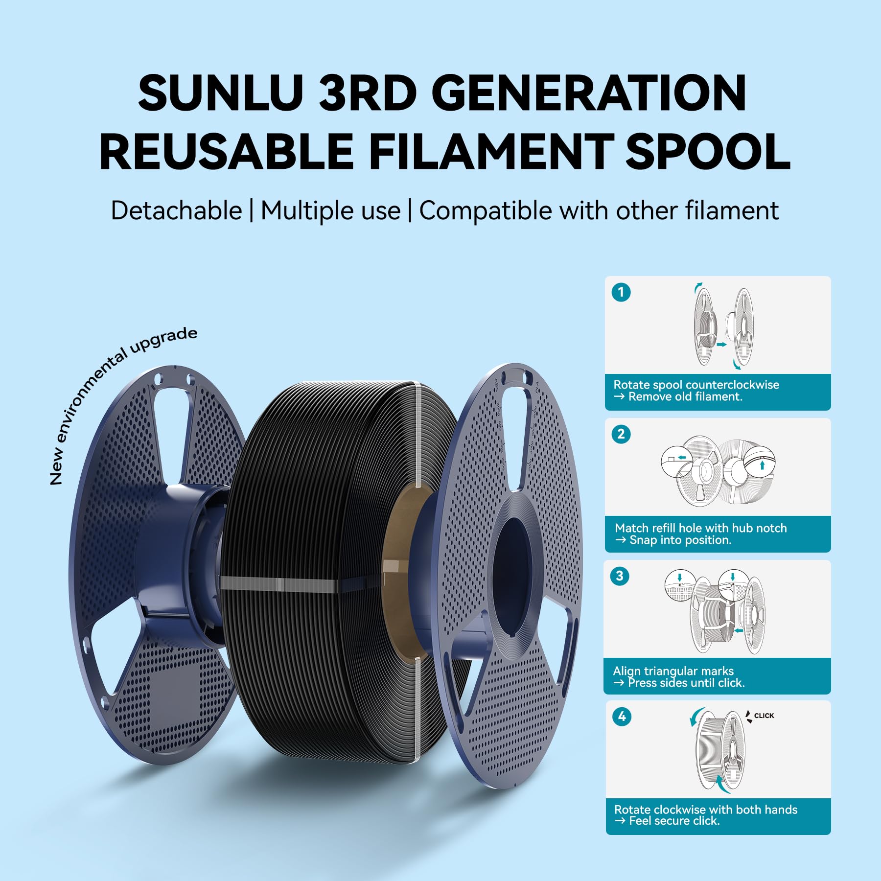SUNLU PLA Filament 1.75mm 16 Farben Bundle 4KG Multicolor 3D Drucker Filament