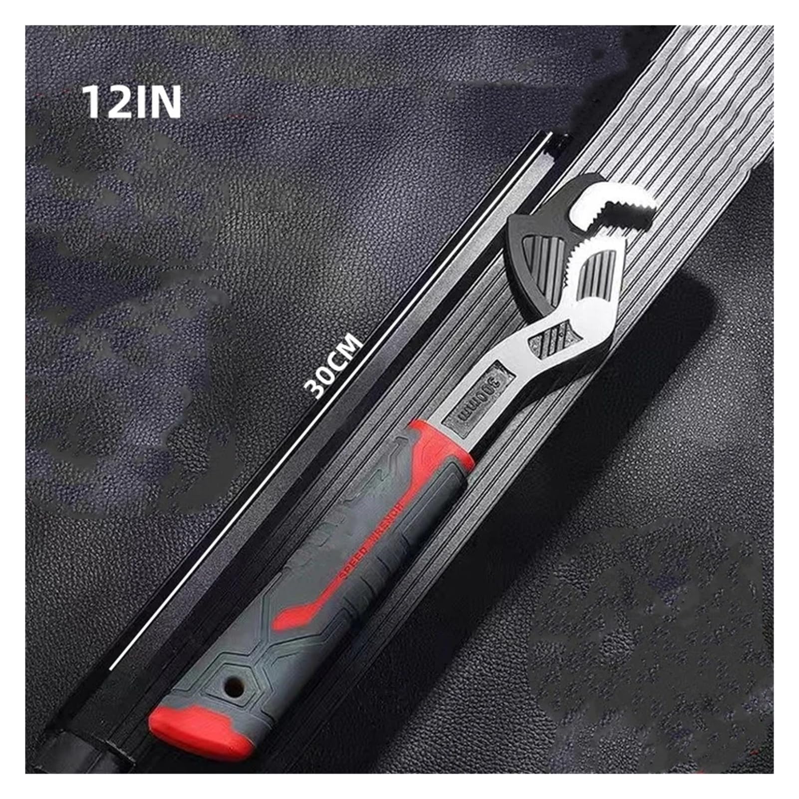 1 llave de tubo autoblocante multifuncional grado industrial, herramienta manual ajustable for reparación automóviles(12-in)