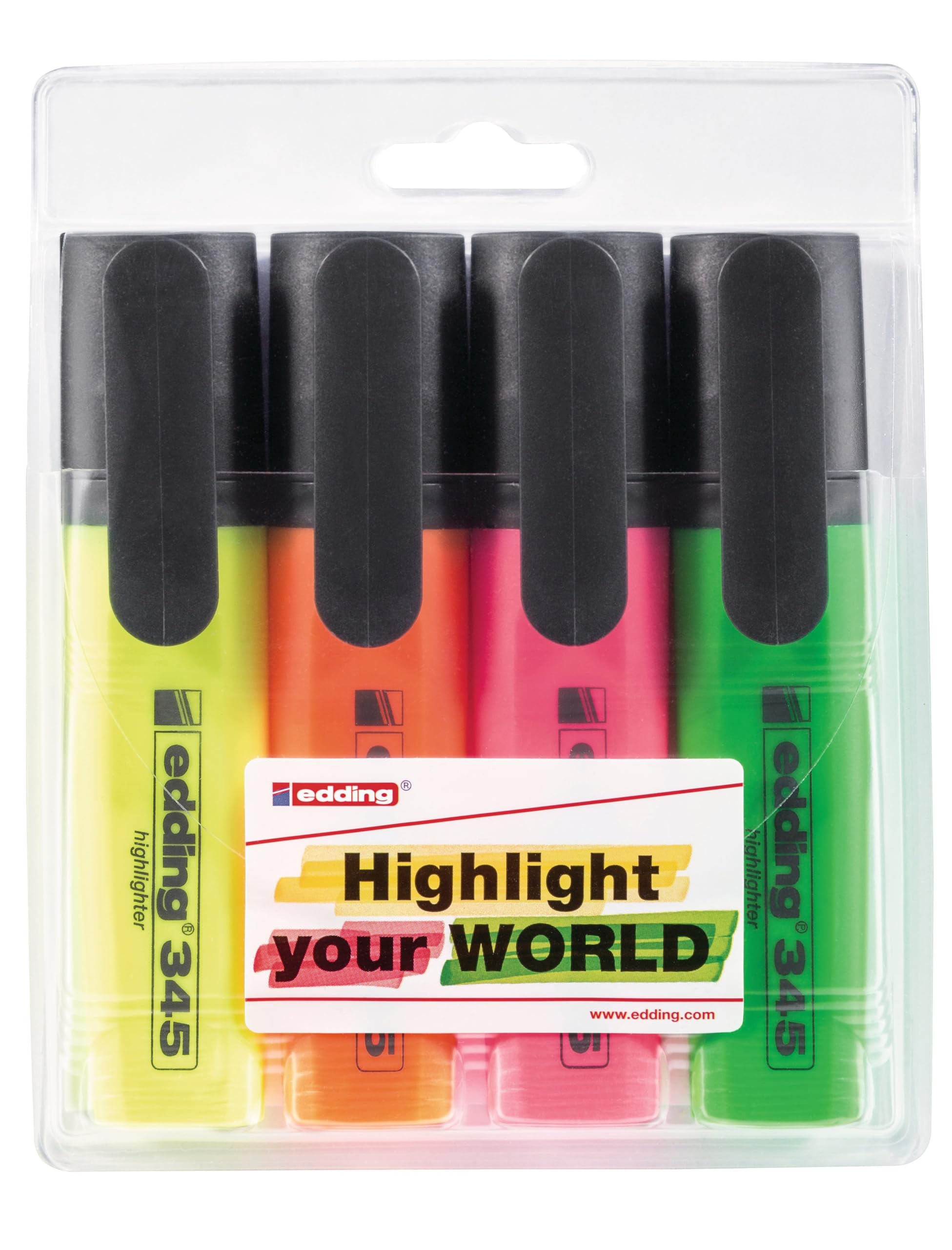 345 Highlighter Pen - Assorted Set of 4
