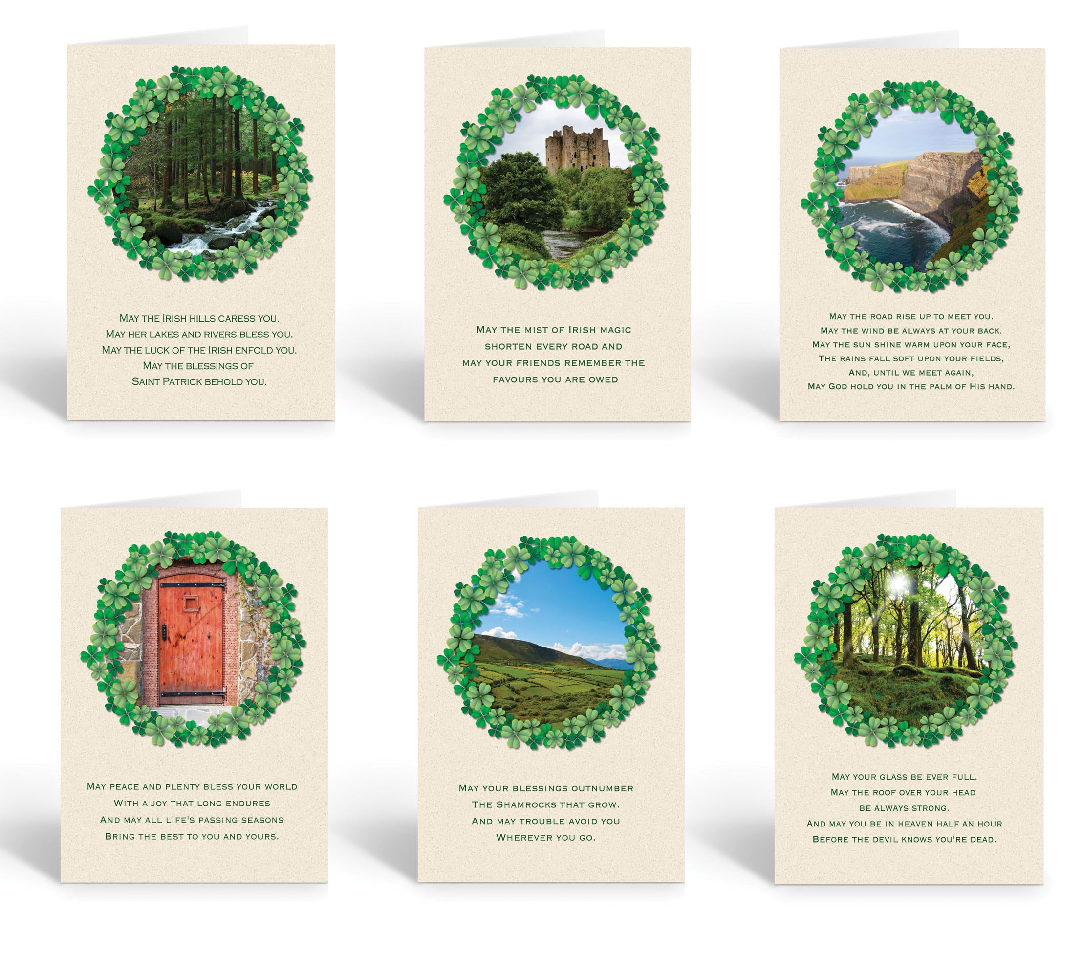 Stonehouse CollectionAssorted St. Patrick's Day Greeting Cards | A Variety of Irish Blessing Cards | Lucky Irish Cards | 12 Cards and 12 Envelopes (Assorted Variety)