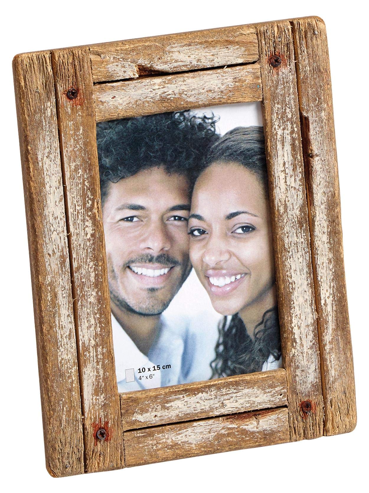 walther design Dupla Portraitrahmen 10x15 cm, weiß/Natur, YA015W