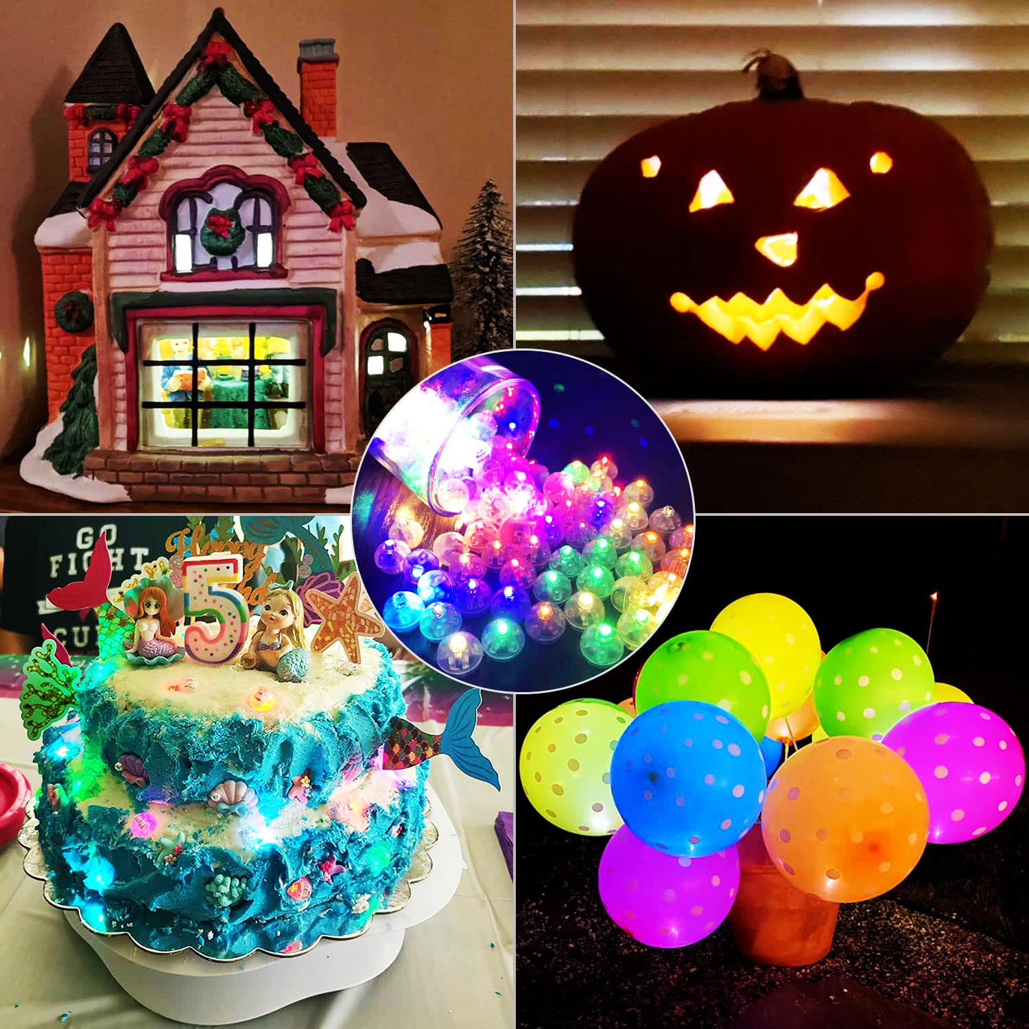 LED Palloncini Luci, 100 Pcs Rotondo Lampada a Palloncino, Mini Lanterne di Carta per Matrimonio Compleanno Halloween Festa di Natale Capodanno Decorazione