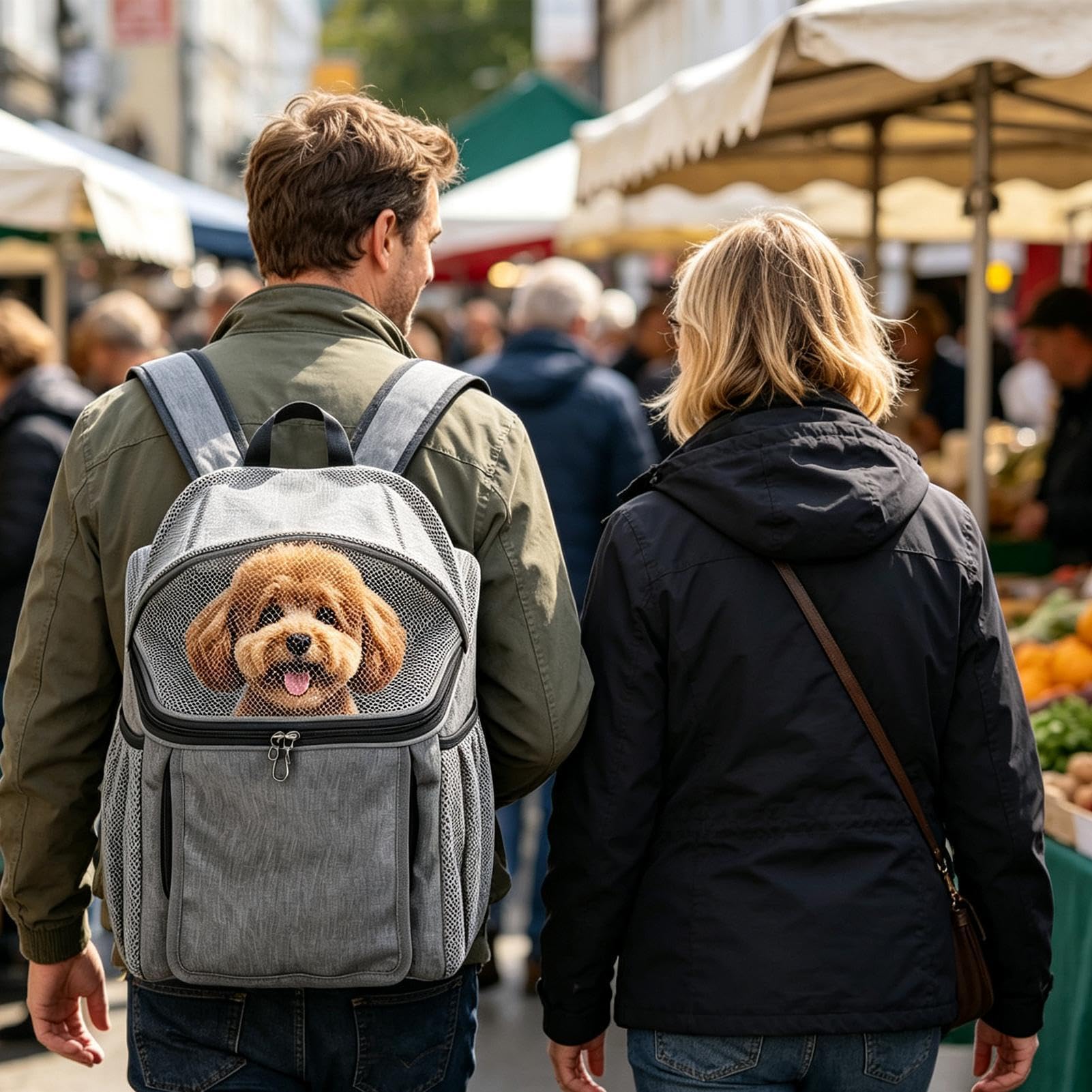 Trasportino per cani da bicicletta, comodo, con ampia apertura,