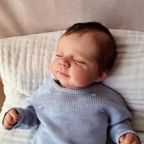 Miniatura 3 de Pinky Reborn Muñecas realistas de bebé Reborn de 18 pulgadas, vinilo de silicona, muñeca de cuerpo de tela para bebé recién nacido, regalo para