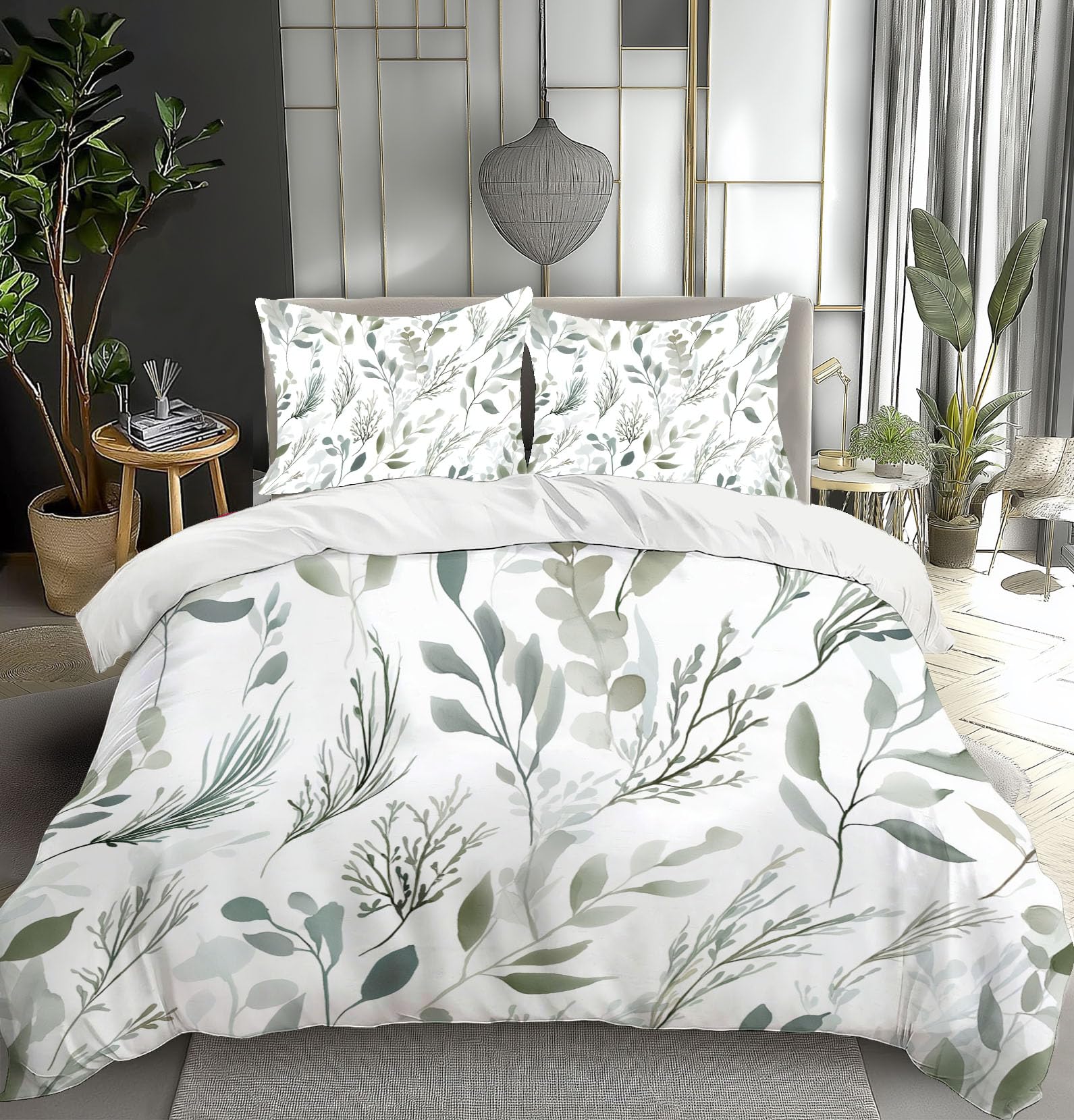 Housse de couette 200x200cm aquarelle pour une chambre parentale chic