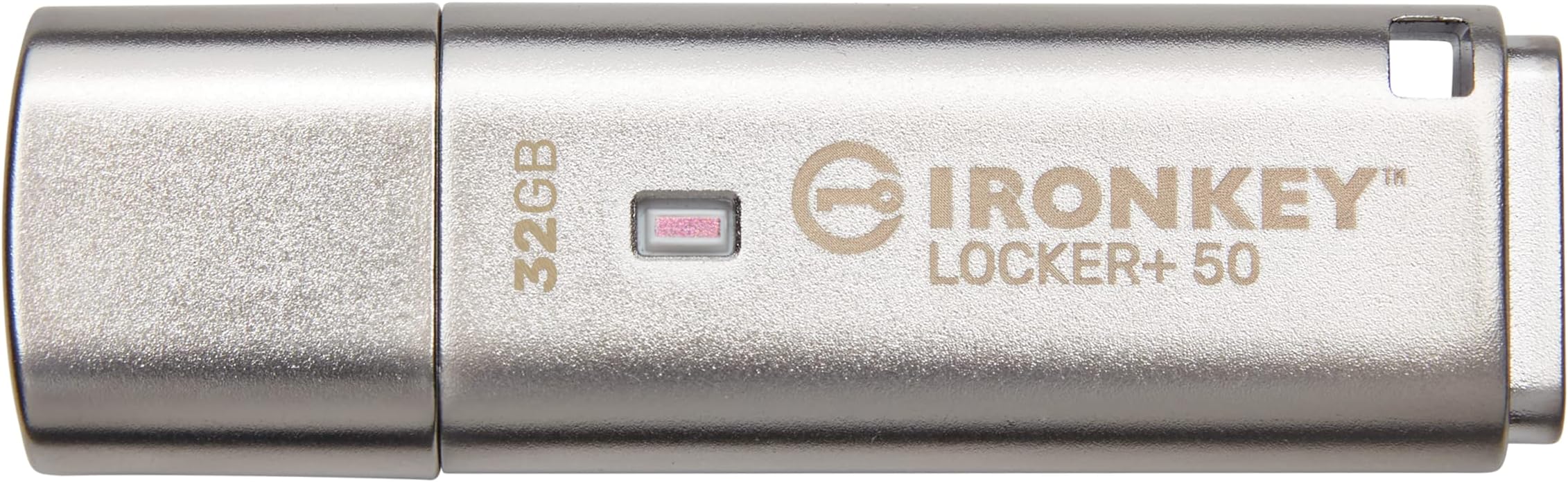 Kingston IronKey Locker+ 50 USB Flash Drive XTS-AES Encrypted for Data Protection with Automatic USBtoCloud Back Up-IKLP50/32GB