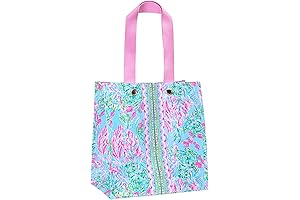 Lilly Pulitzer Pink/Blue Market Shopper Bag: The Epitome of Style and Versatility for On-the-Go Essentials