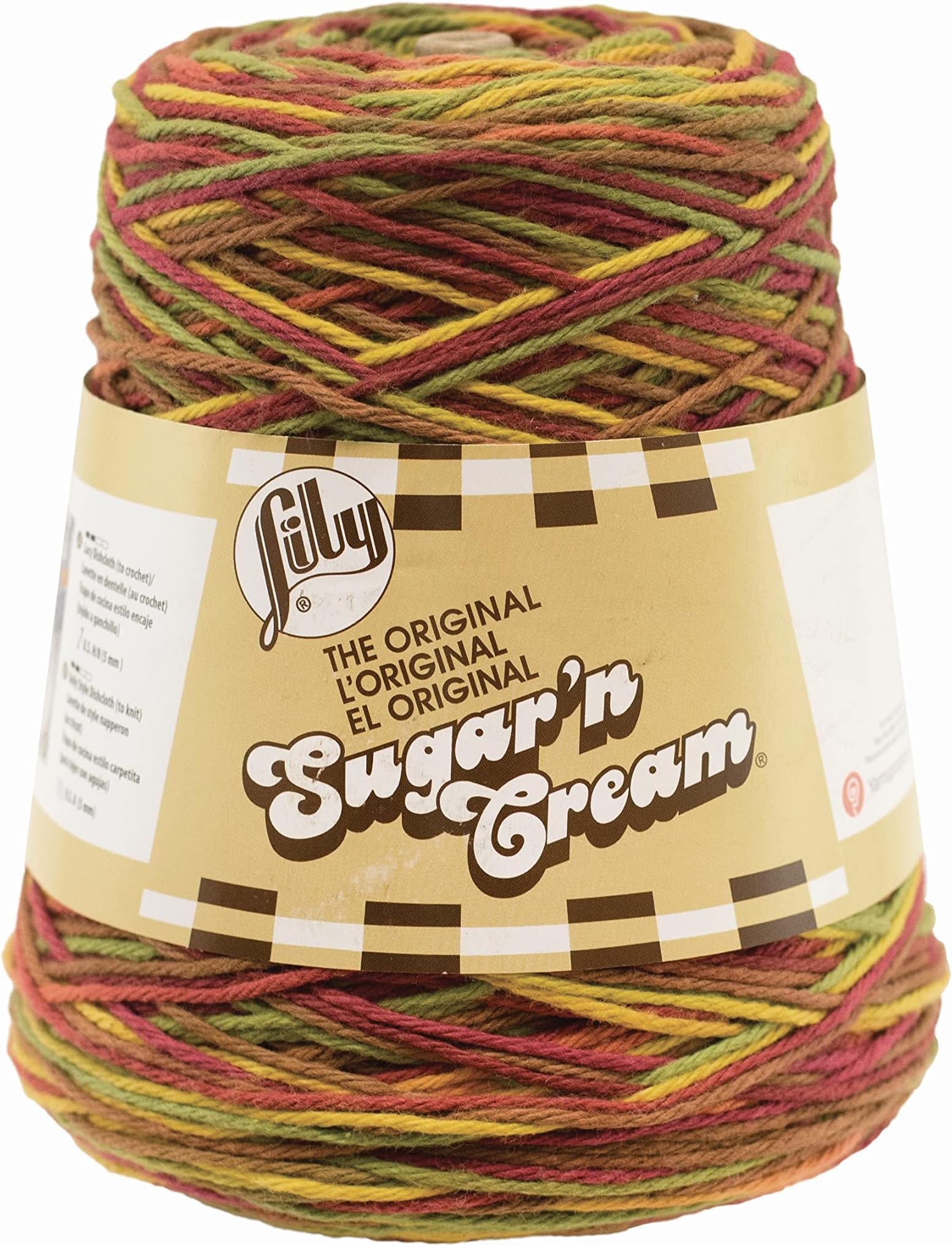 Lily Sugar N Cream Cones Autumn Leaves Ombre Yarn - 1 Pack of 14oz/400g - Cotton - #4 Medium - 706 Yards - Knitting/Crochet