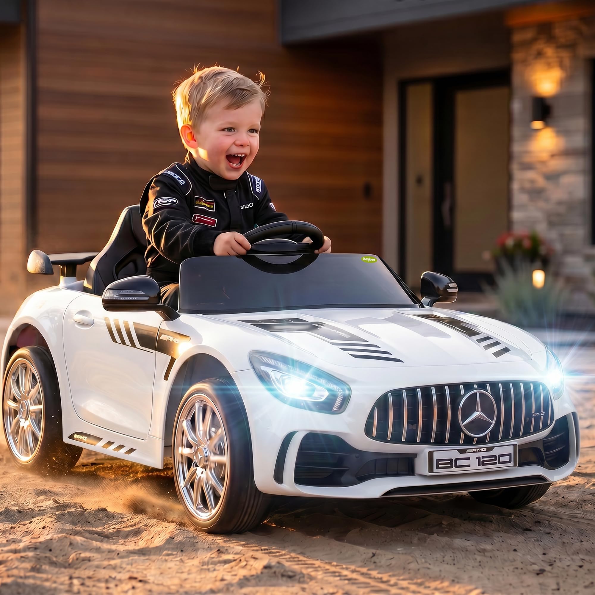 Baybee Spyder Battery Operated Car for Kids | Electric Ride On with Parental Control, LED Lights & Music | Rechargeable Kids Car with Bluetooth & USB | RideOn for Kid 1-5 Years (White)-image-45