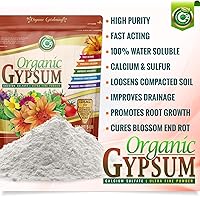 Vista 2 de Polvo de yeso orgánico de 10 libras, fabricado en Estados Unidos, sulfato de calcio dihidratado, fertilizante para enmienda del suelo de jardín