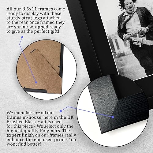 Vista 7 de HWC Trading Gunnar Hansen Leatherface - Regalos enmarcados impresos con autógrafo firmado para fanáticos de recuerdos de películas, tamaño carta