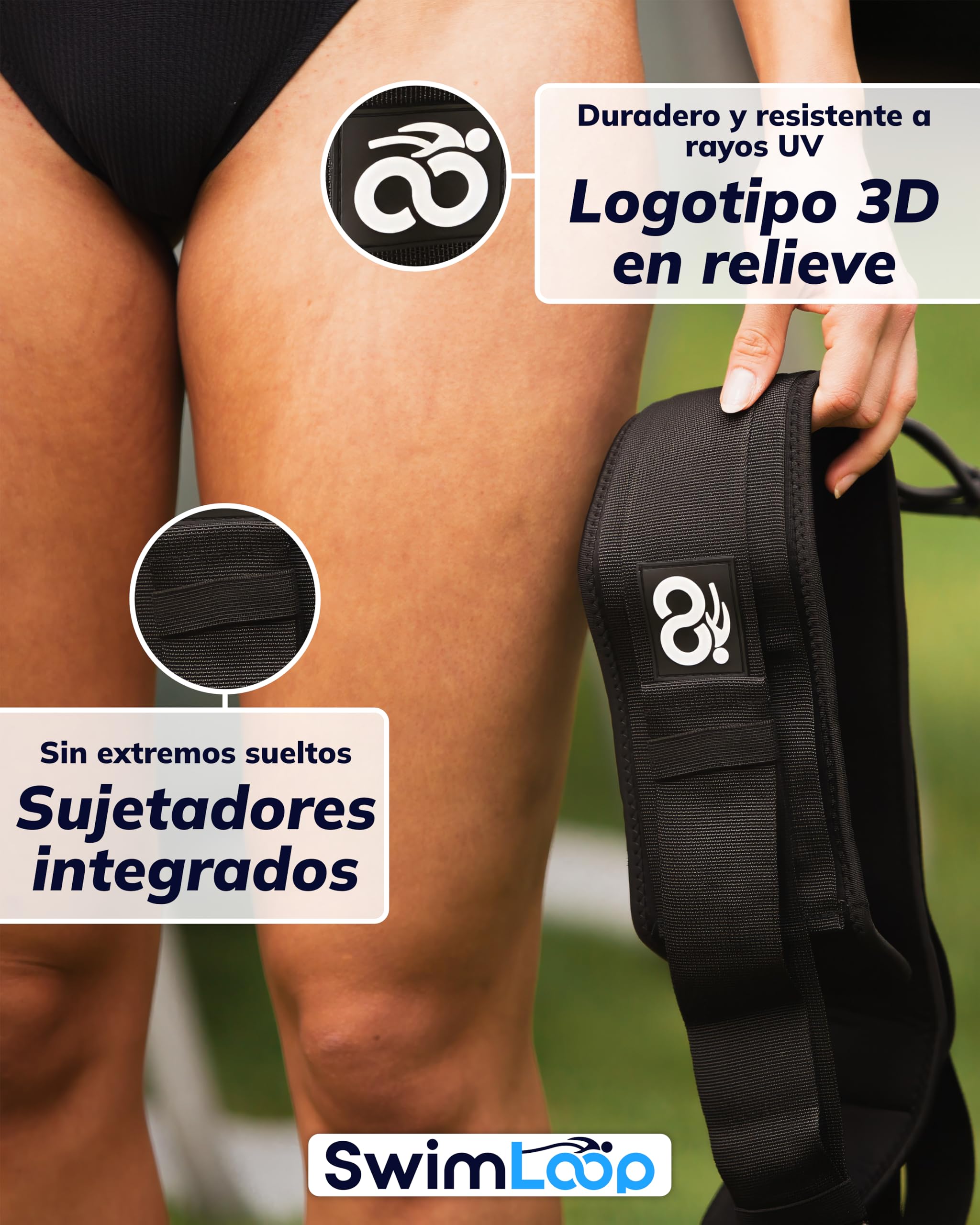 Cinturón de natación: entrenador de natación para el hogar, entrenamiento de resistencia, natación estacionaria, banda de natación como alternativa al sistema de contracorriente