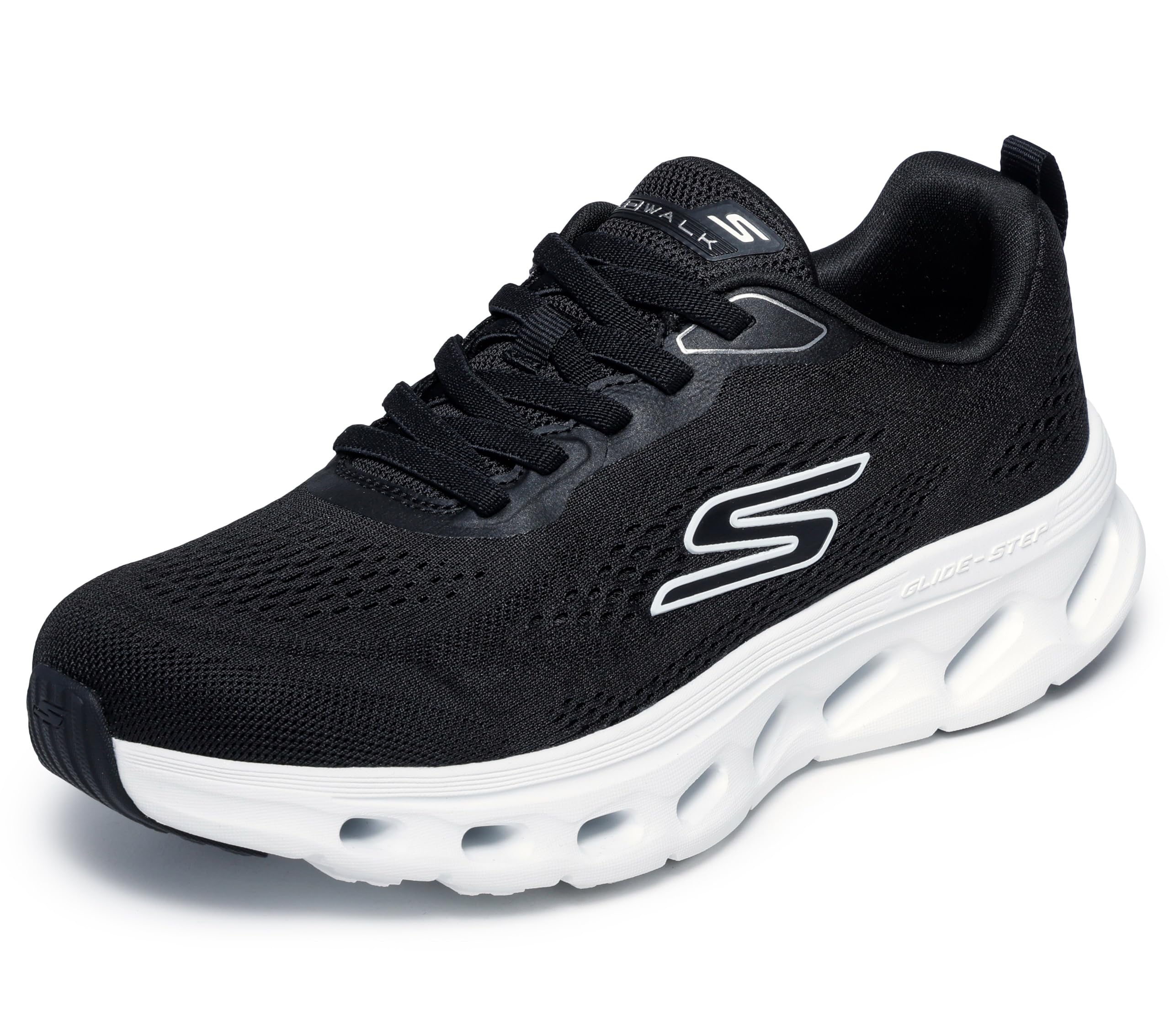 Skechers Go Walk Glide Step 2.0 Kristee Sneaker für Damen, Schwarz/Weiß, 39.5 EU
